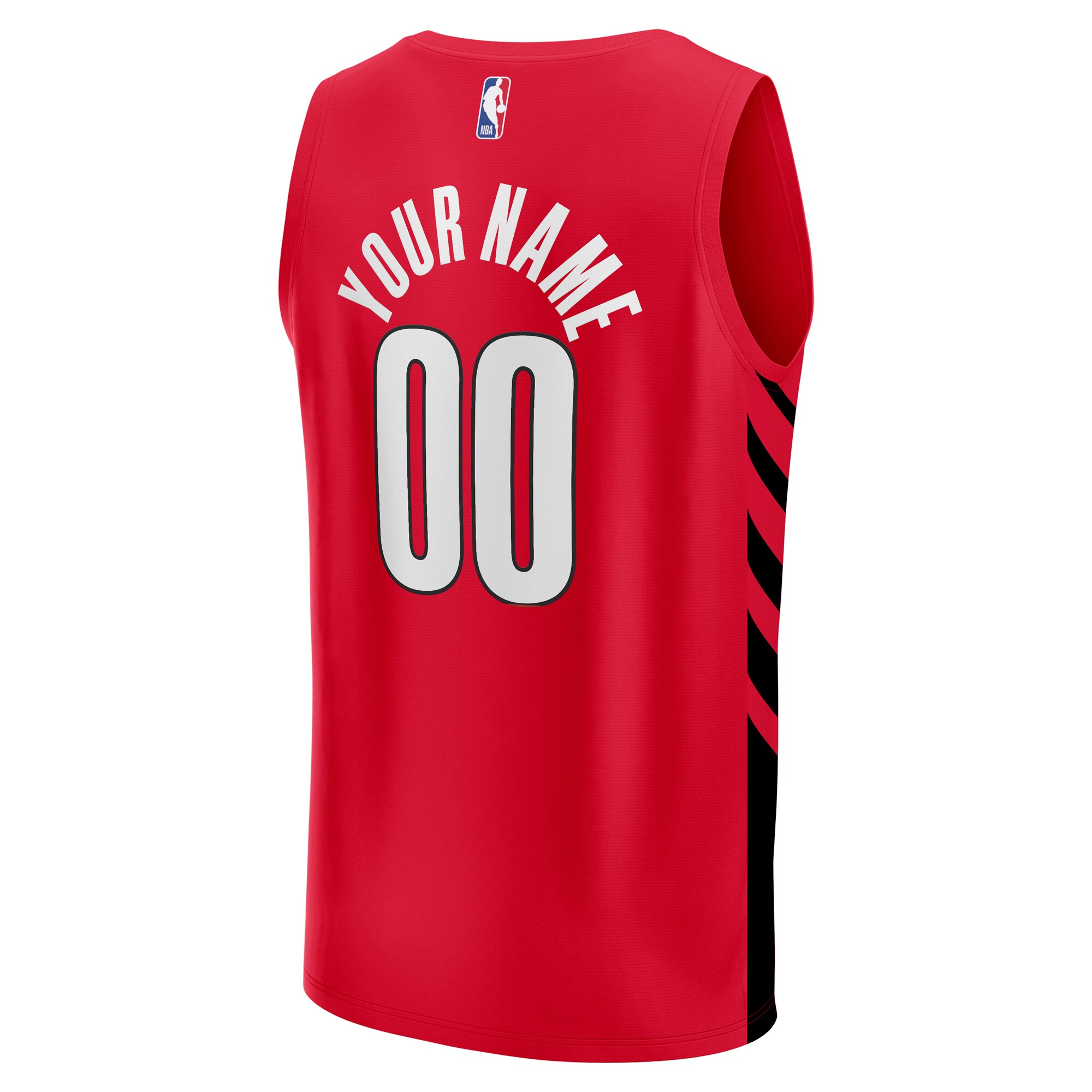 Portland Trail Blazers Fanatics  Fast Break Custom Replica Jersey - Red - Statement Edition