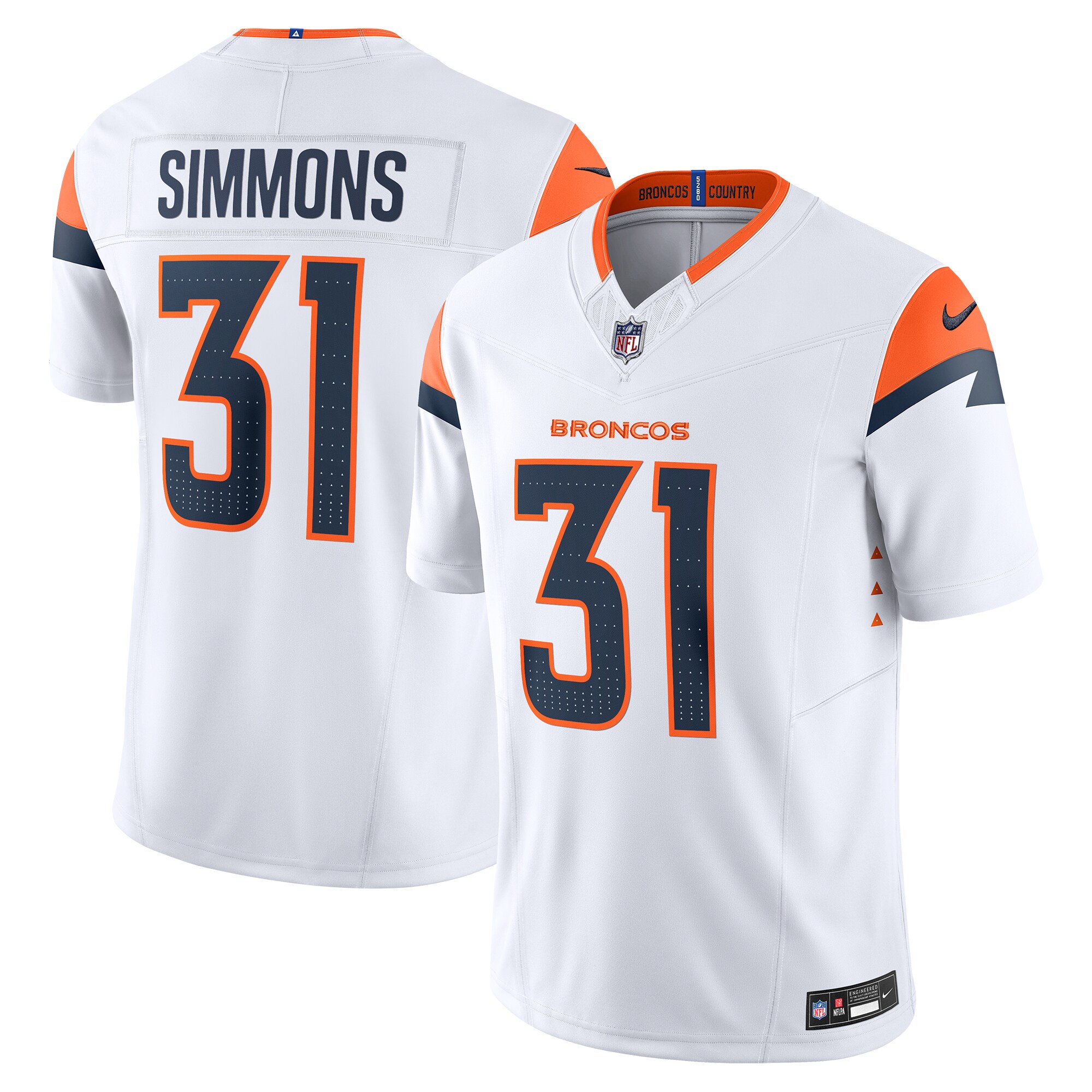 Justin Simmons Denver Broncos  Vapor F.U.S.E. Limited Jersey - White
