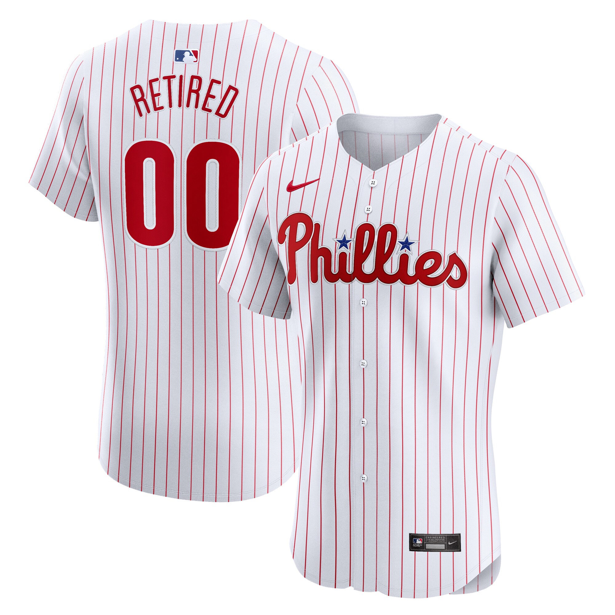 Philadelphia Phillies  Home Elite Pick-A-Player Retired Roster Jersey - White
