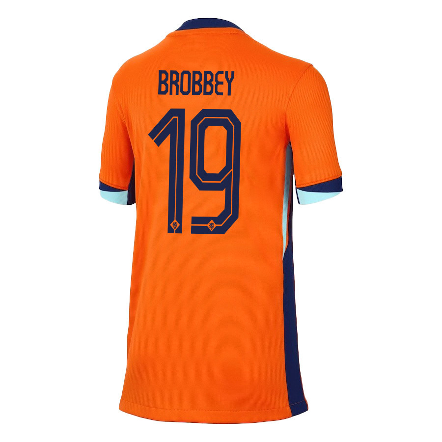 Brian Brobbey 19 Netherlands National Team 2024/25 Home YOUTH Jersey - Orange