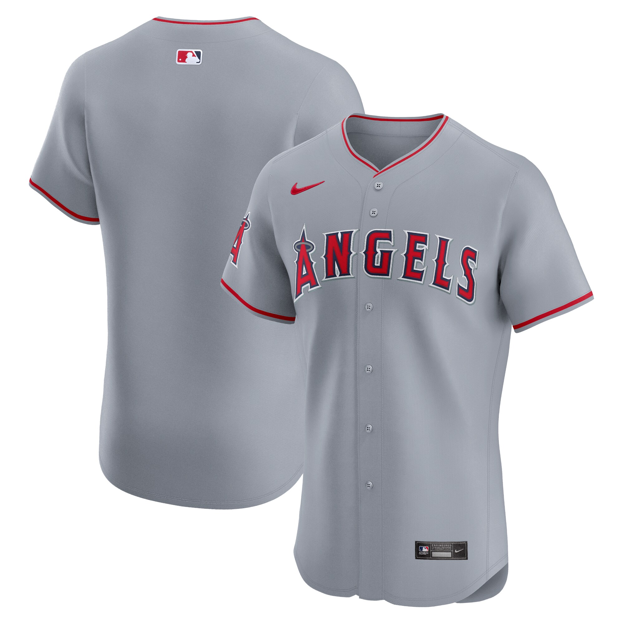 Los Angeles Angels  Road Vapor Premier Elite Patch Jersey - Gray