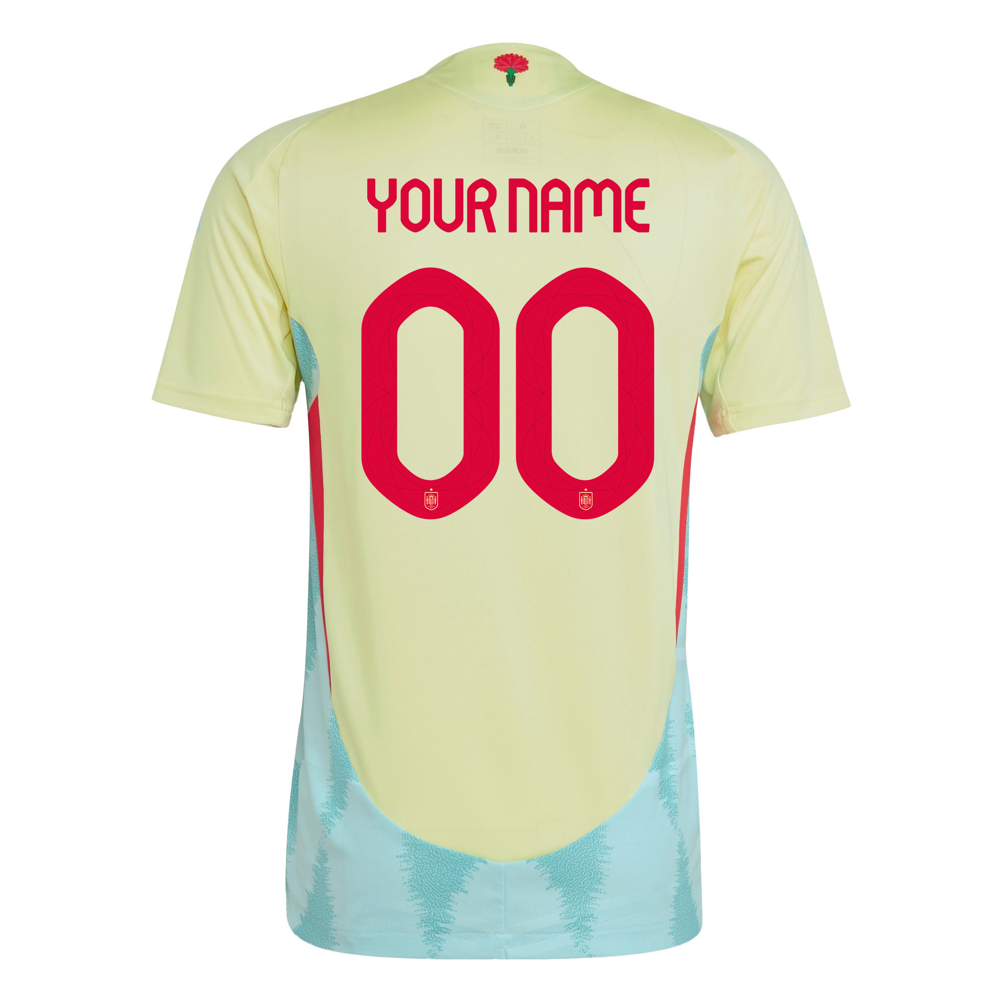 Spain National Team 2024 Away Men Custom Jersey - Yellow