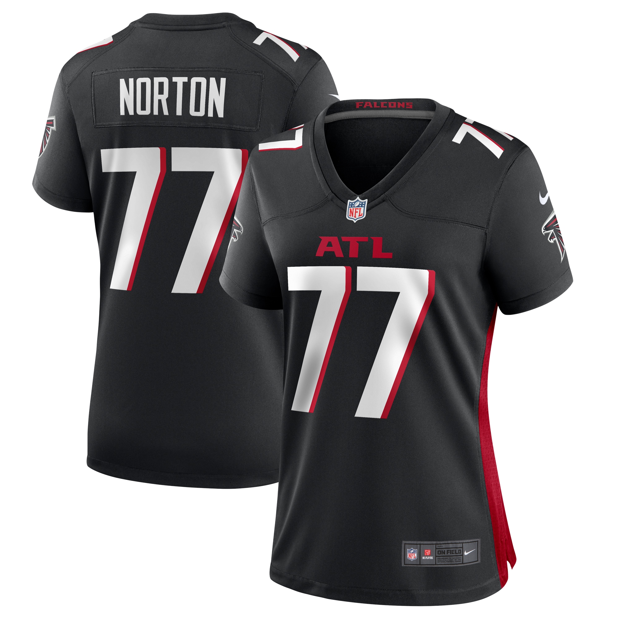Storm Norton Atlanta Falcons  Women's  Game Jersey -  Black