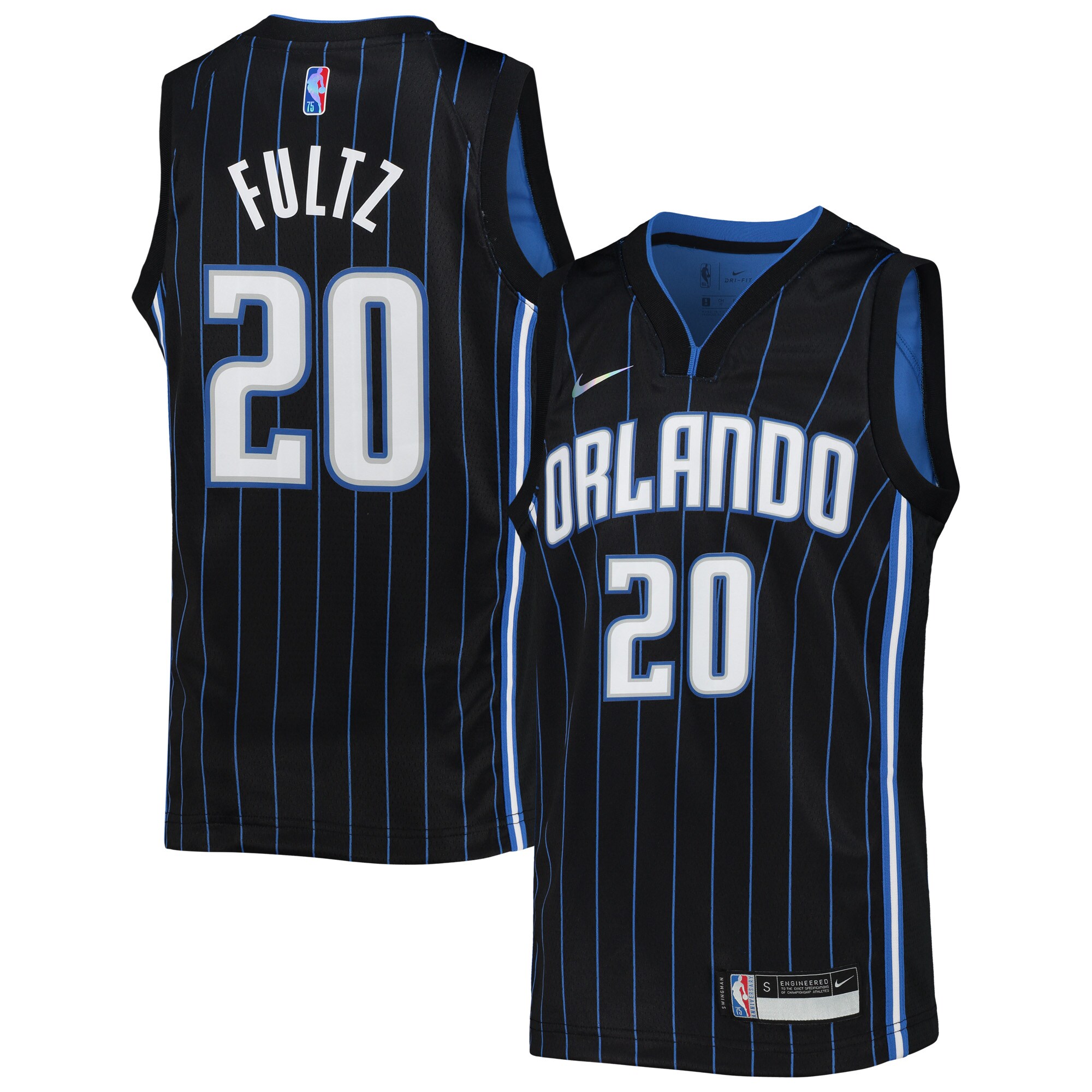 Markelle Fultz Orlando Magic  Youth 2021\/22 Diamond Swingman Jersey - Icon Edition - Black