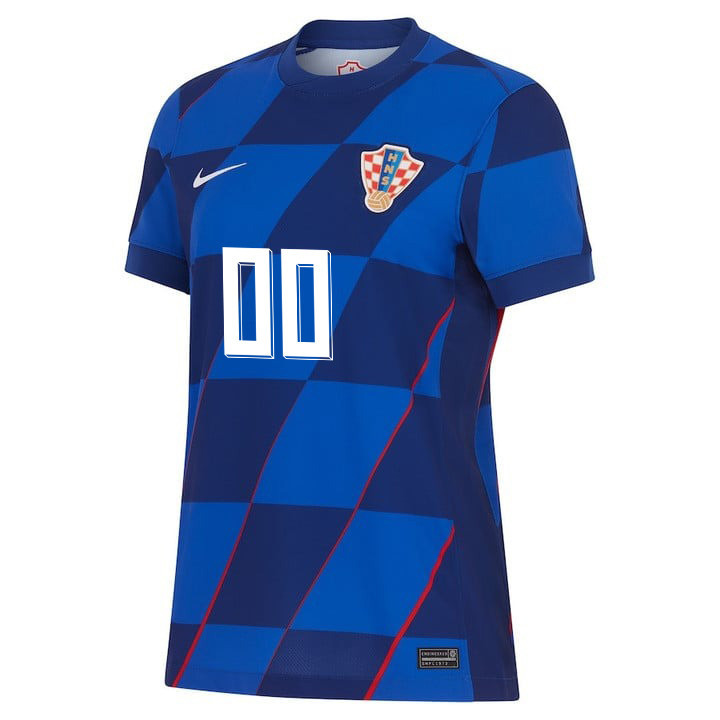 Croatia National Team 2024 Away WOMEN Custom Jersey - Blue