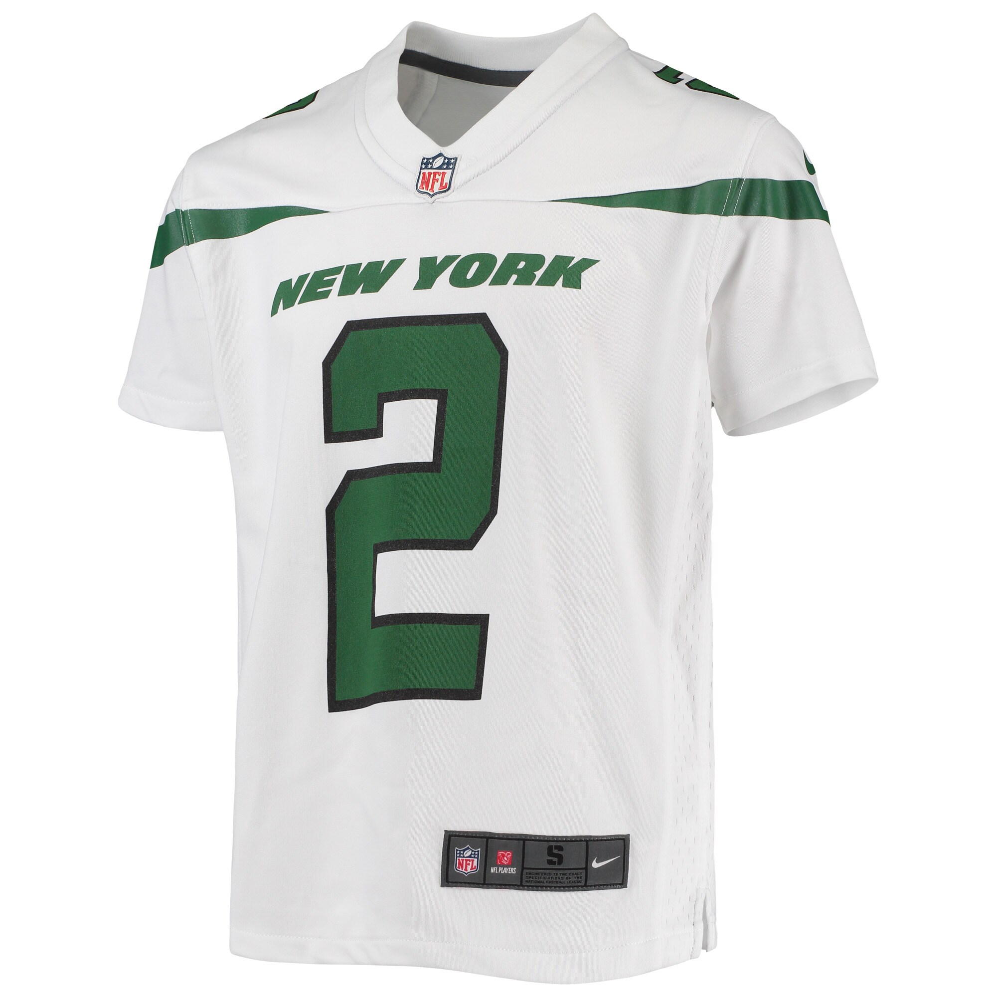 Zach Wilson New York Jets  Youth Game Jersey - White