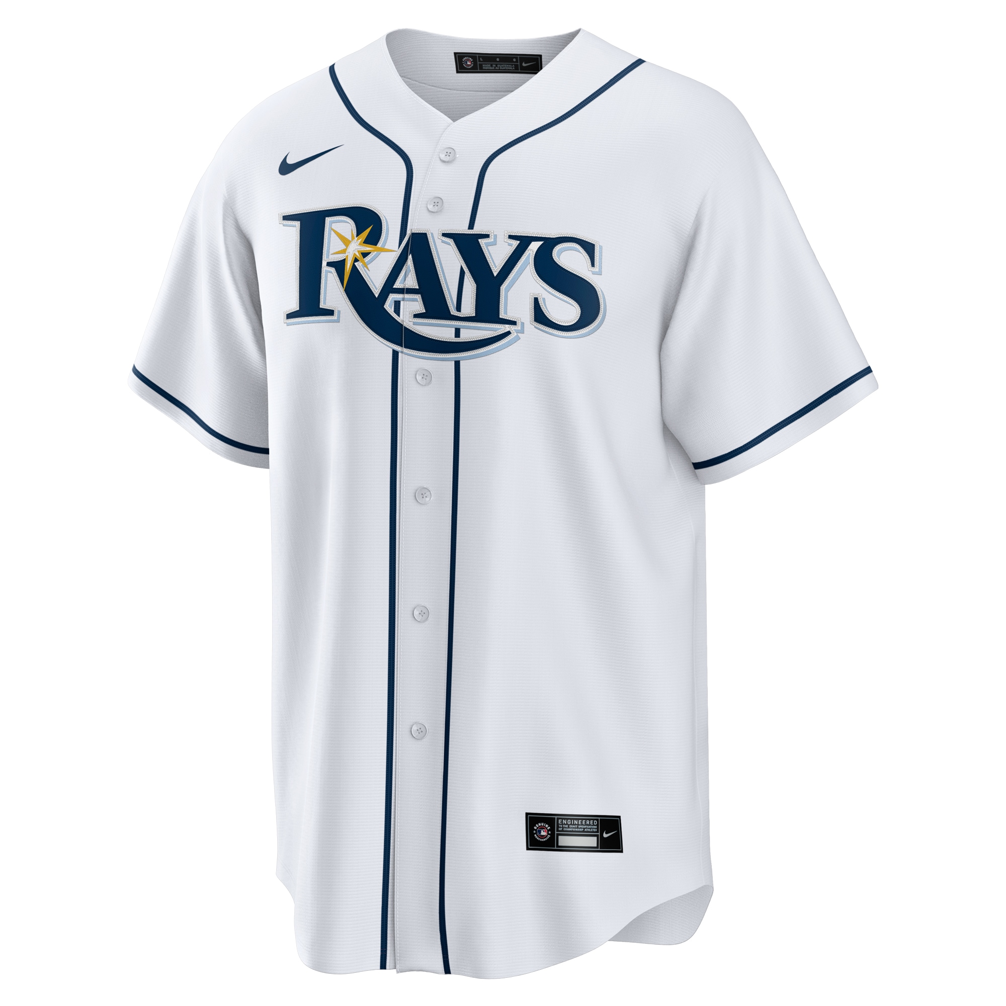 Tampa Bay Rays  Home Replica Custom Jersey - White