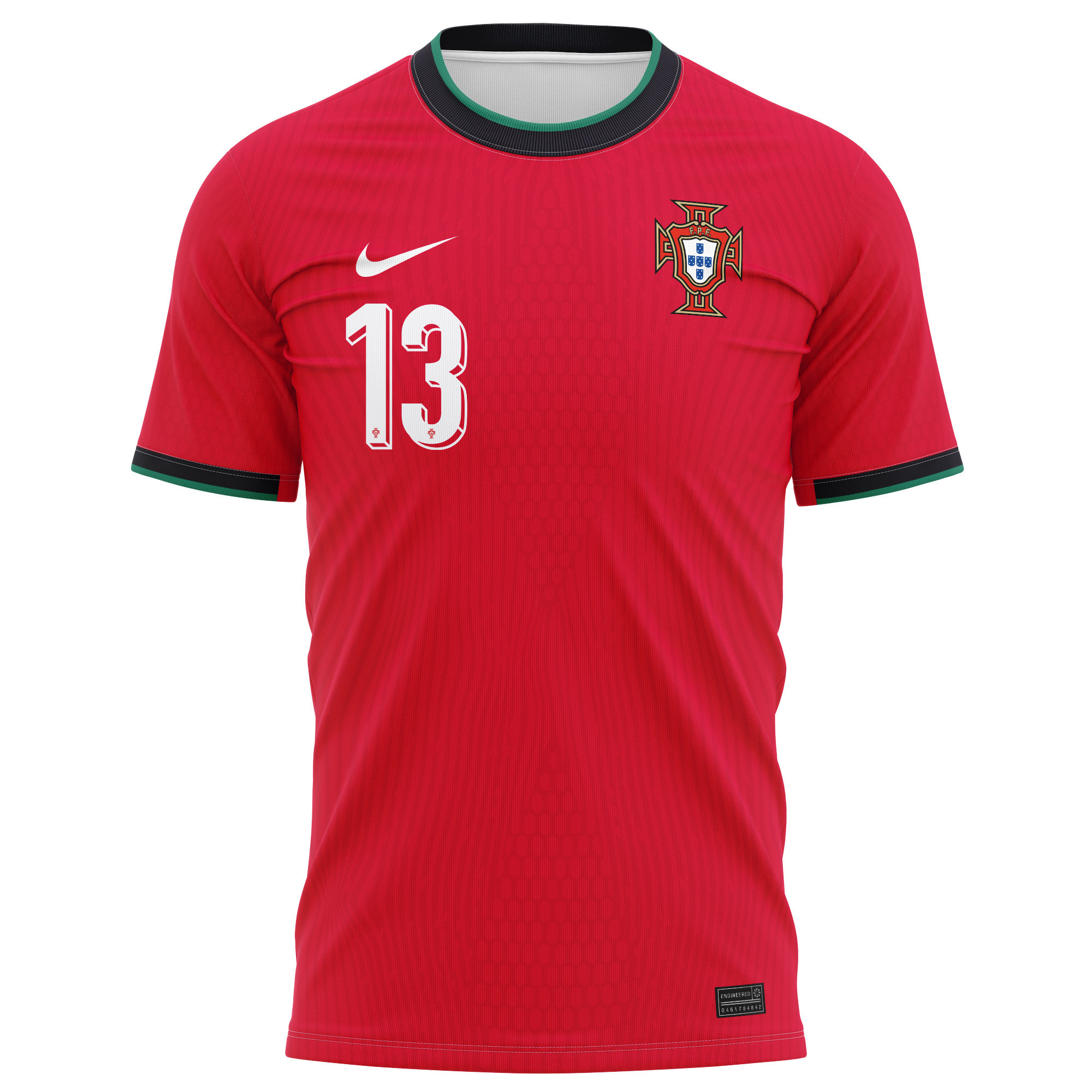 Danilo 13 Portugal National Team 2024/25 Home Kits AOP T-shirt - Red