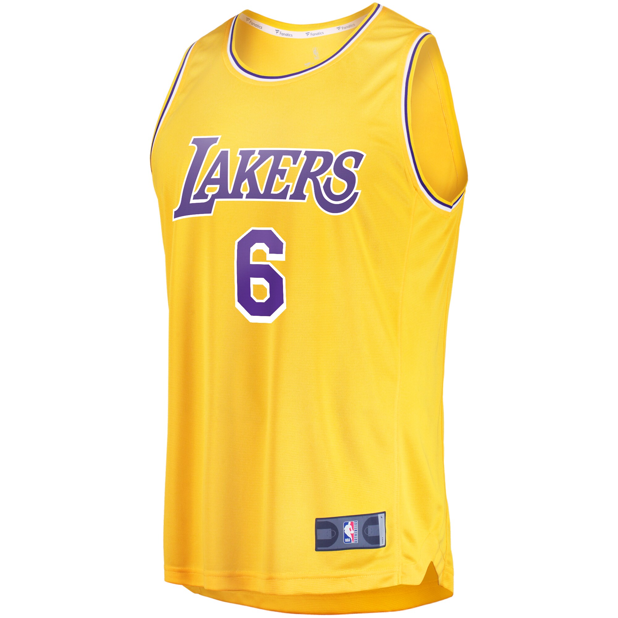 LeBron James Los Angeles Lakers Fanatics #6 Fast Break Replica Player Jersey Gold - Icon Edition
