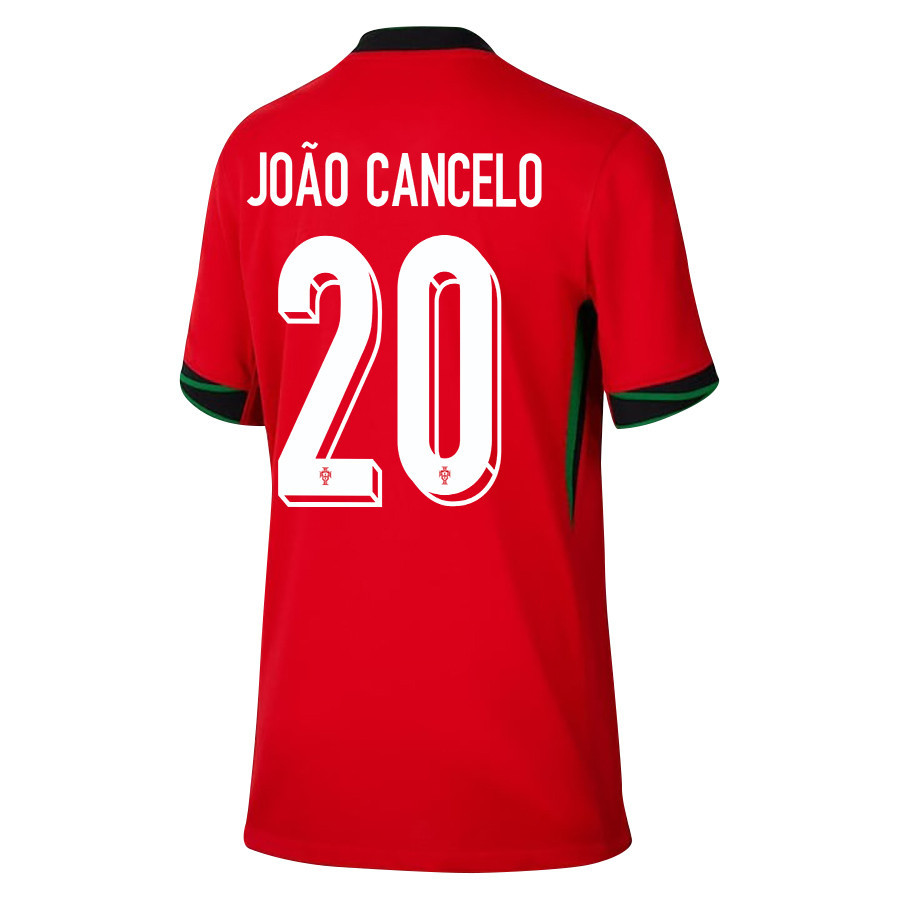 João Cancelo 20 Portugal National Team 2024/25 Home YOUTH Jersey - Red
