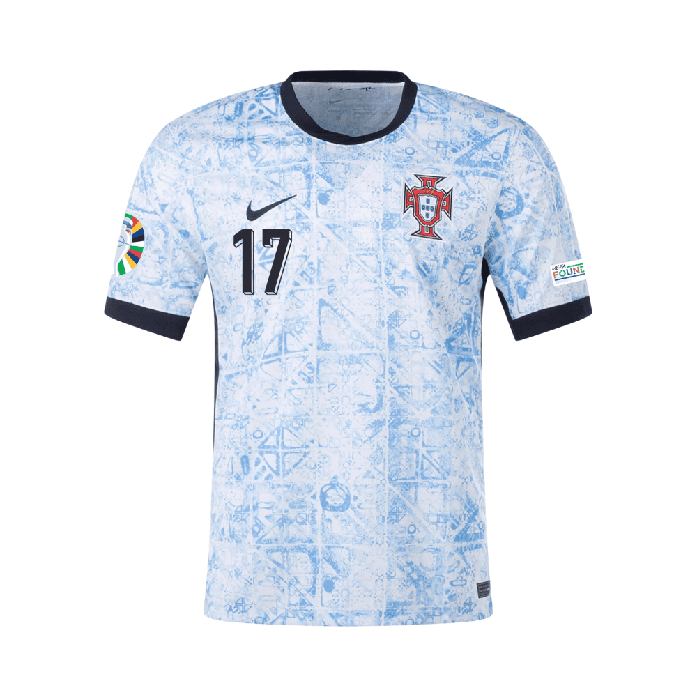 Rafael Leão 17 Portugal National Team 2024 Away Men Jersey - Cream