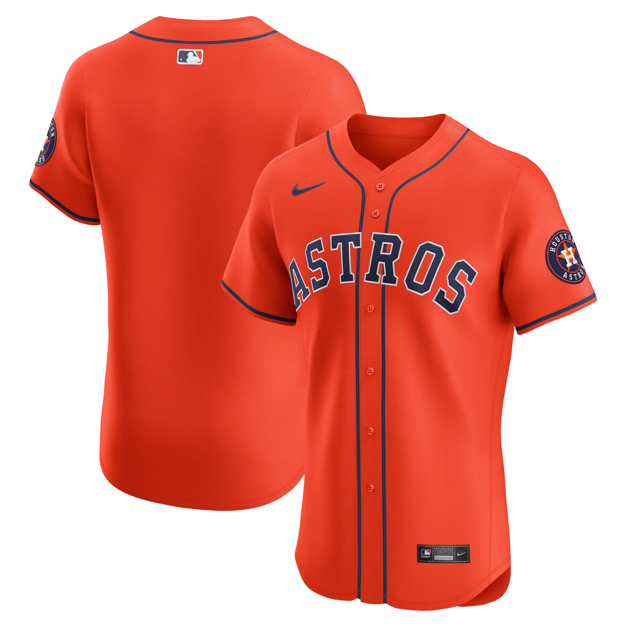 Houston Astros  Alternate Vapor Premier Elite Patch Jersey - Orange