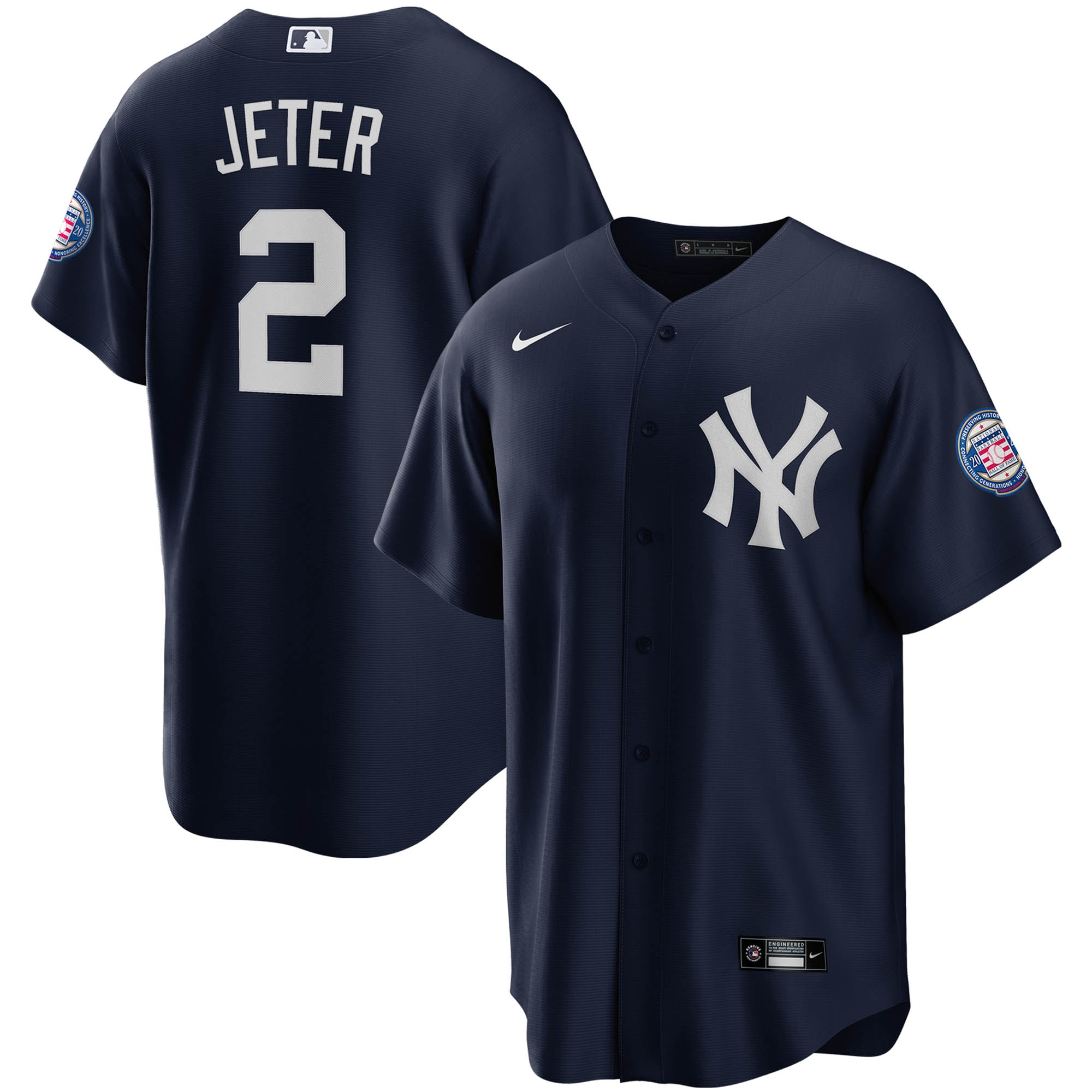 Derek Jeter New York Yankees  2020 Hall of Fame Induction Alternate Replica Player Name Jersey - Navy