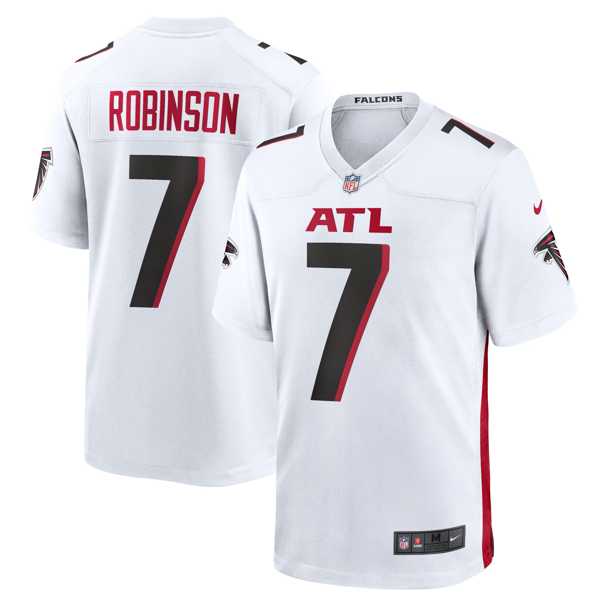 Bijan Robinson Atlanta Falcons  2023 NFL Draft First Round Pick Game Jersey - White