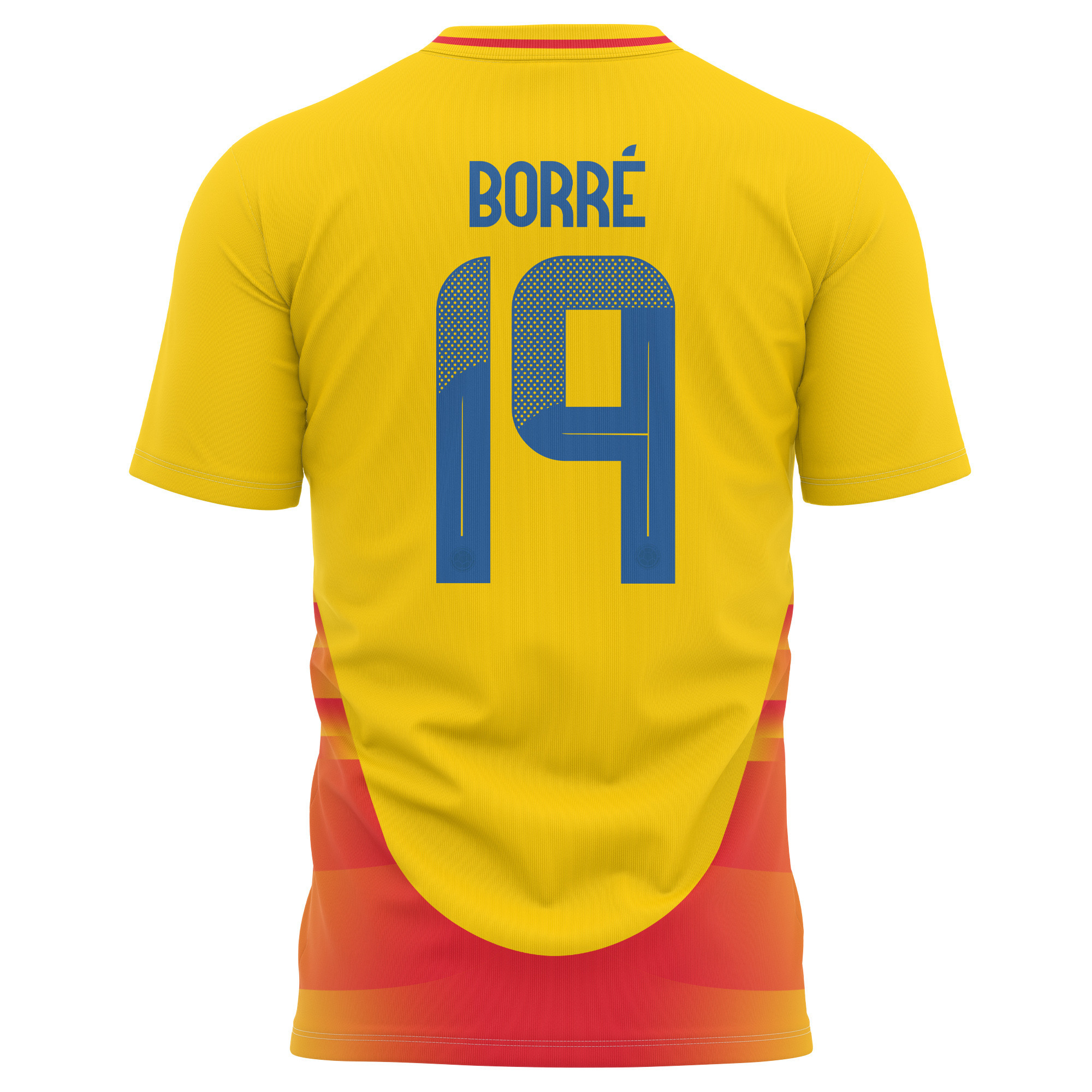 Rafael Borré 19 Colombia National Team 2024 Home Kits AOP T-shirt - Yellow