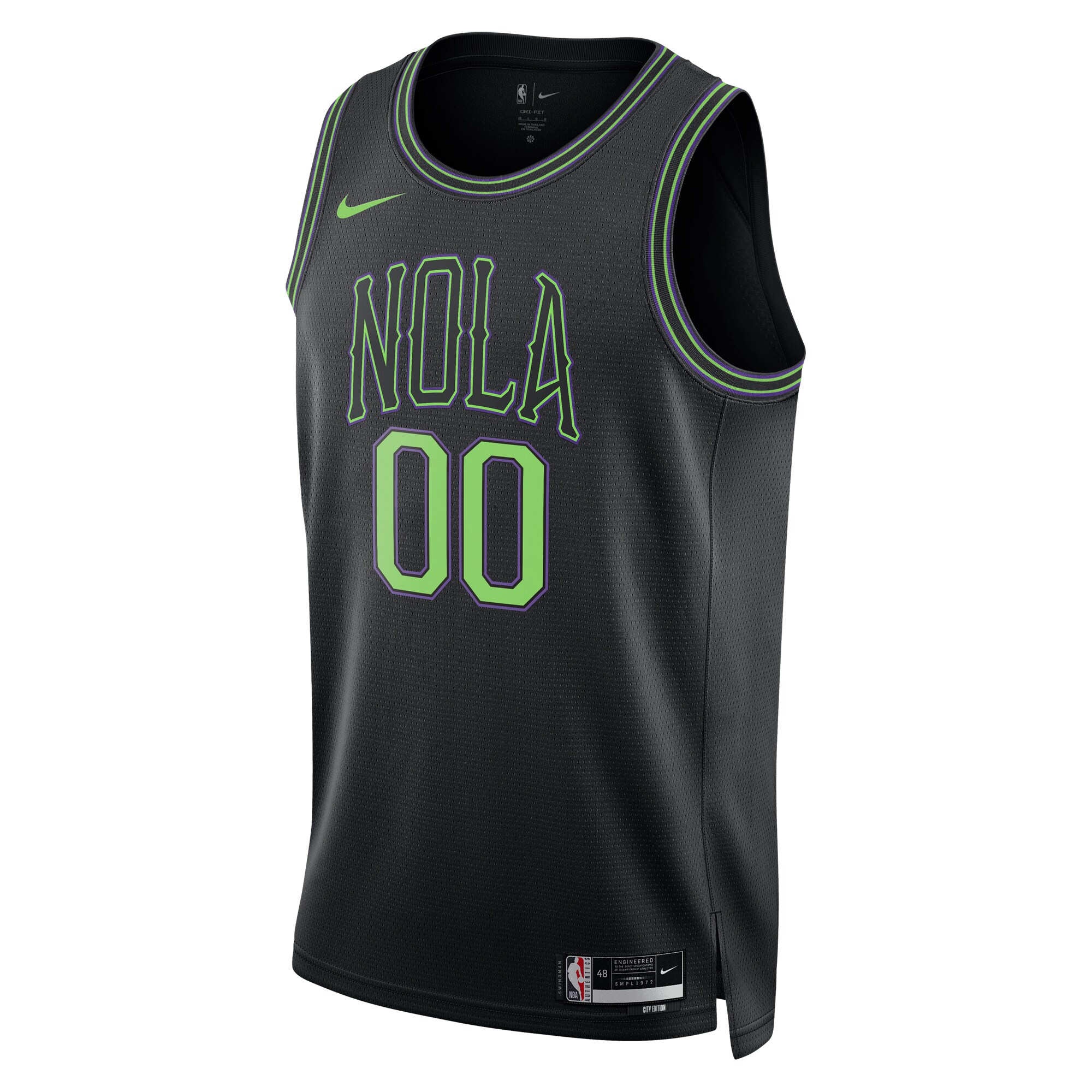 New Orleans Pelicans  Unisex 2023\/24 Custom Swingman Jersey - Black - City Edition