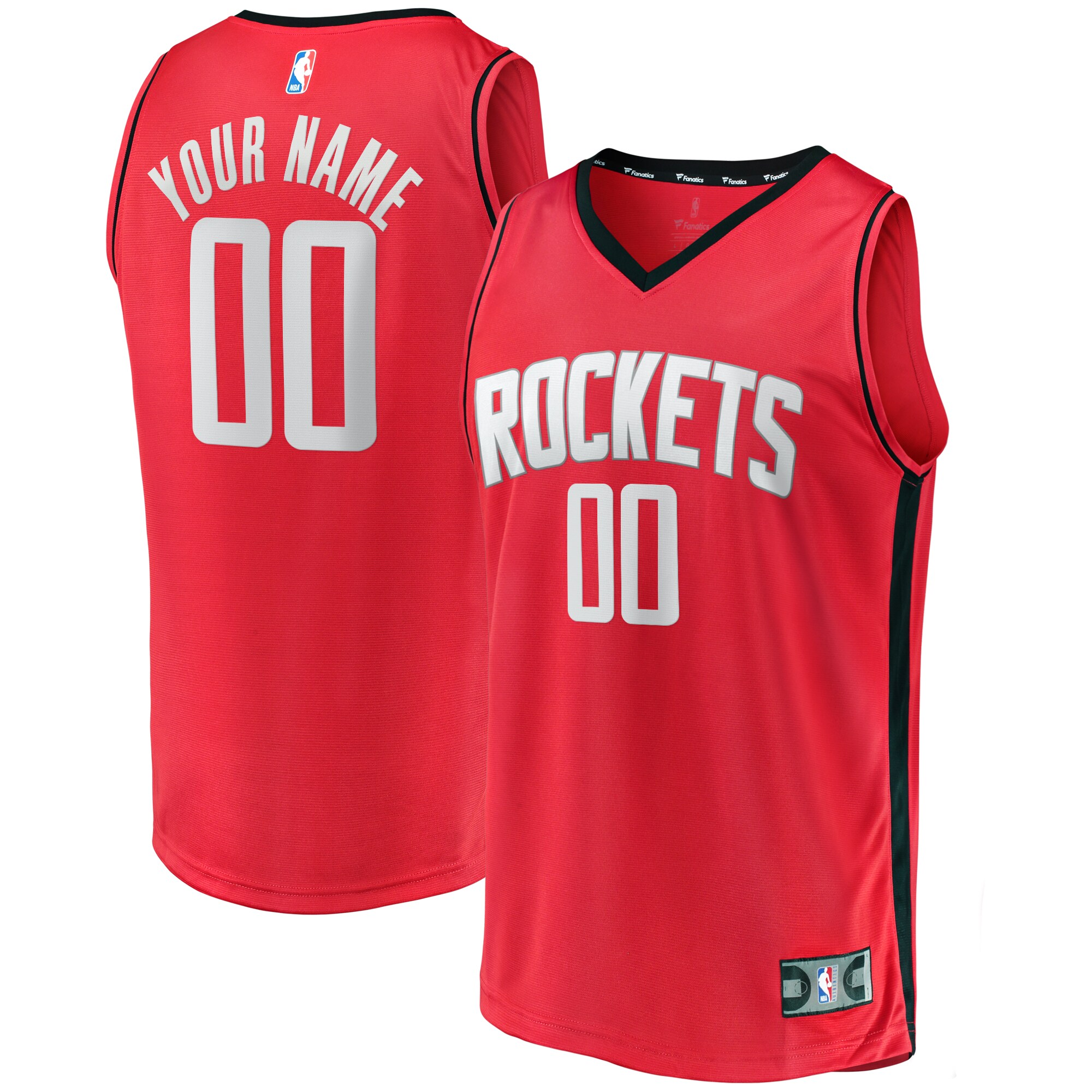 Houston Rockets Fanatics Youth Fast Break Custom Replica Jersey - Icon Edition\u00c2\u00a0\u00e2\u20ac\u201c Red