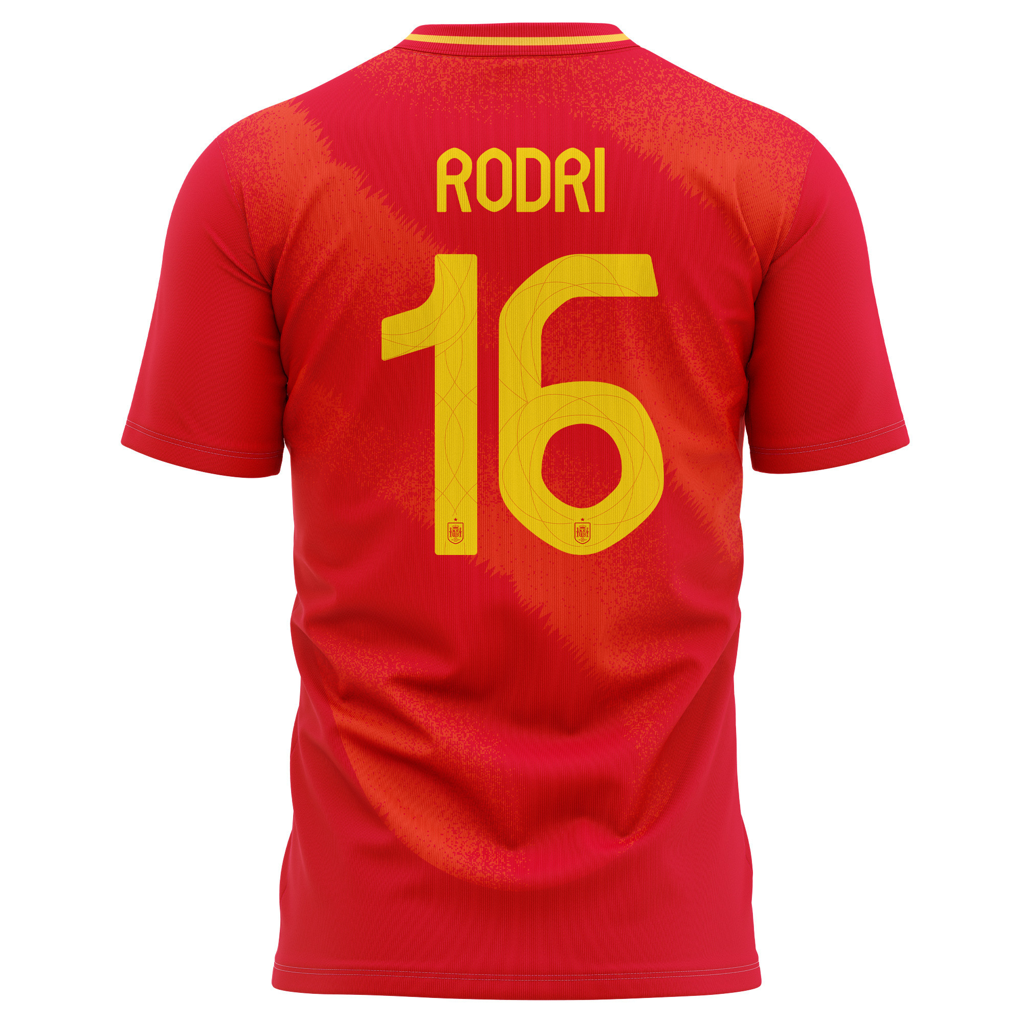 Rodri 16 Spain National Team 2024 Home Kits AOP T-shirt - Red