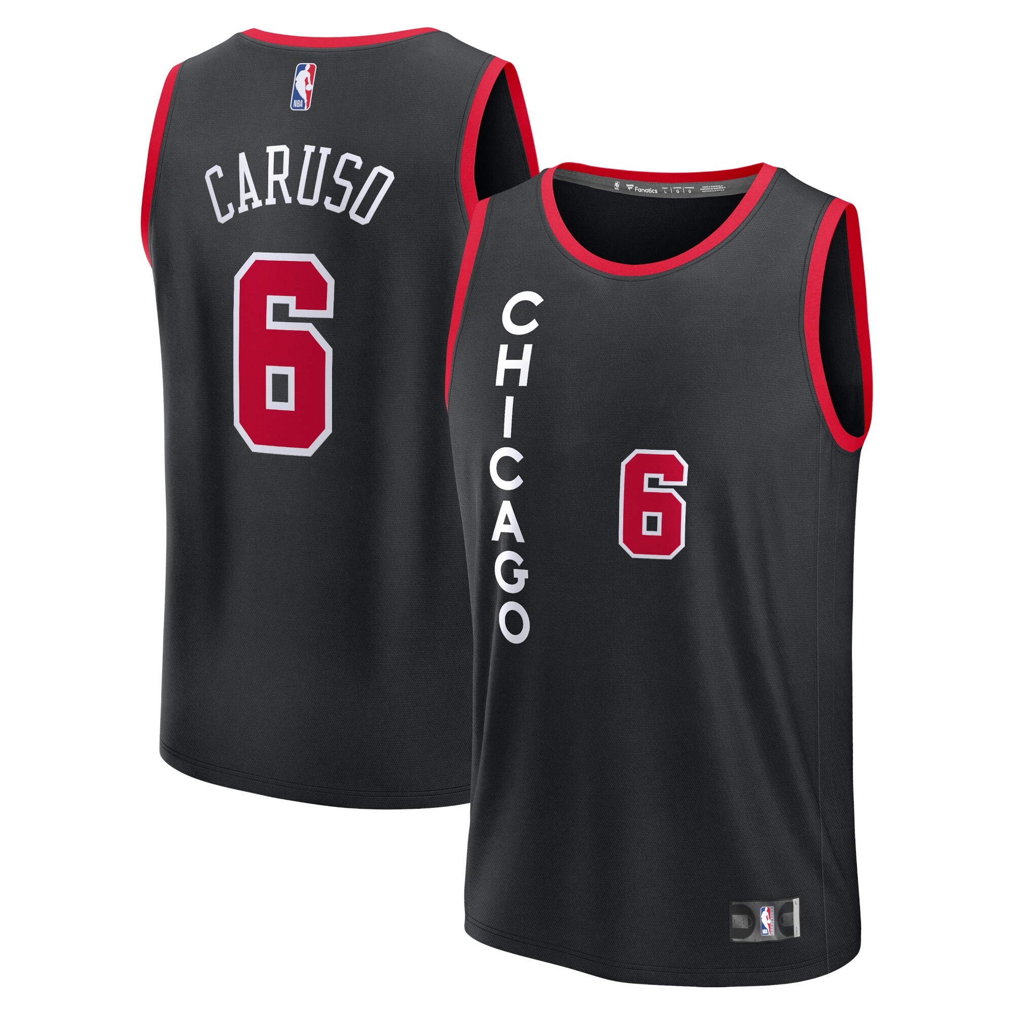 Alex Caruso Chicago Bulls Fanatics Fast Break Jersey - Black - City Edition