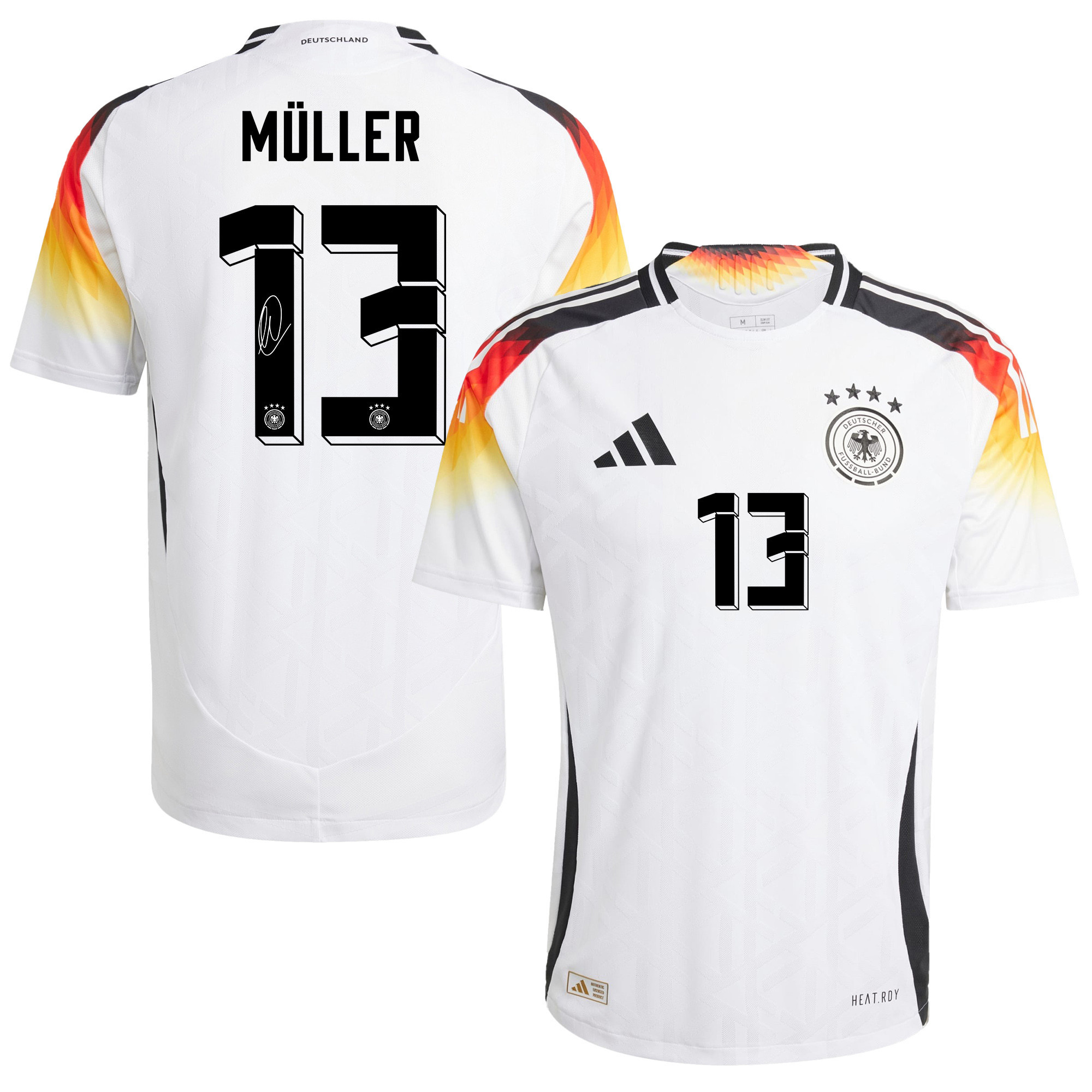 Thomas Müller 13 Signed Germany National Team 2024/25 Home Jersey Autographed - Men
