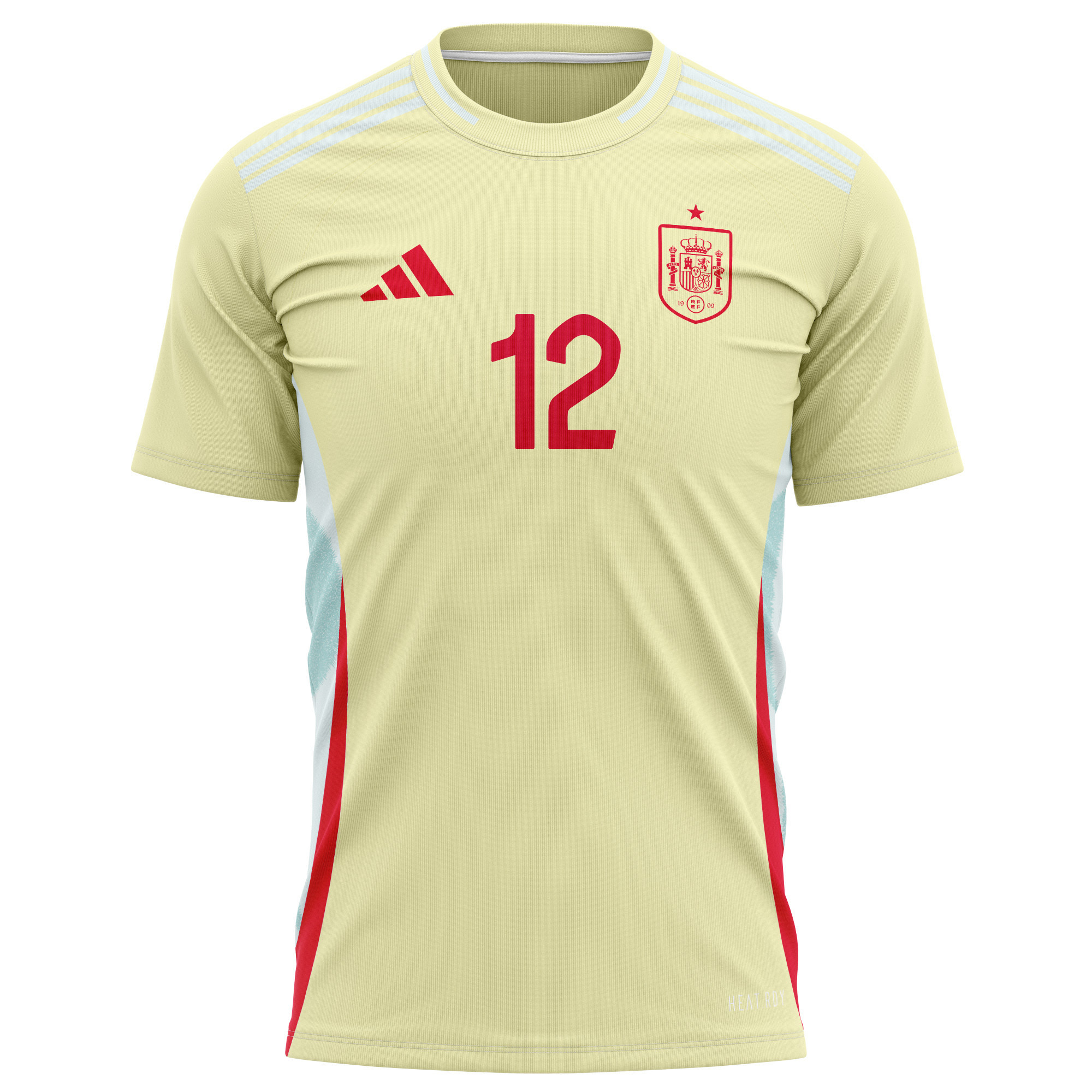Borja Iglesias 12 Spain National Team 2024 Away Kits AOP T-shirt - Yellow