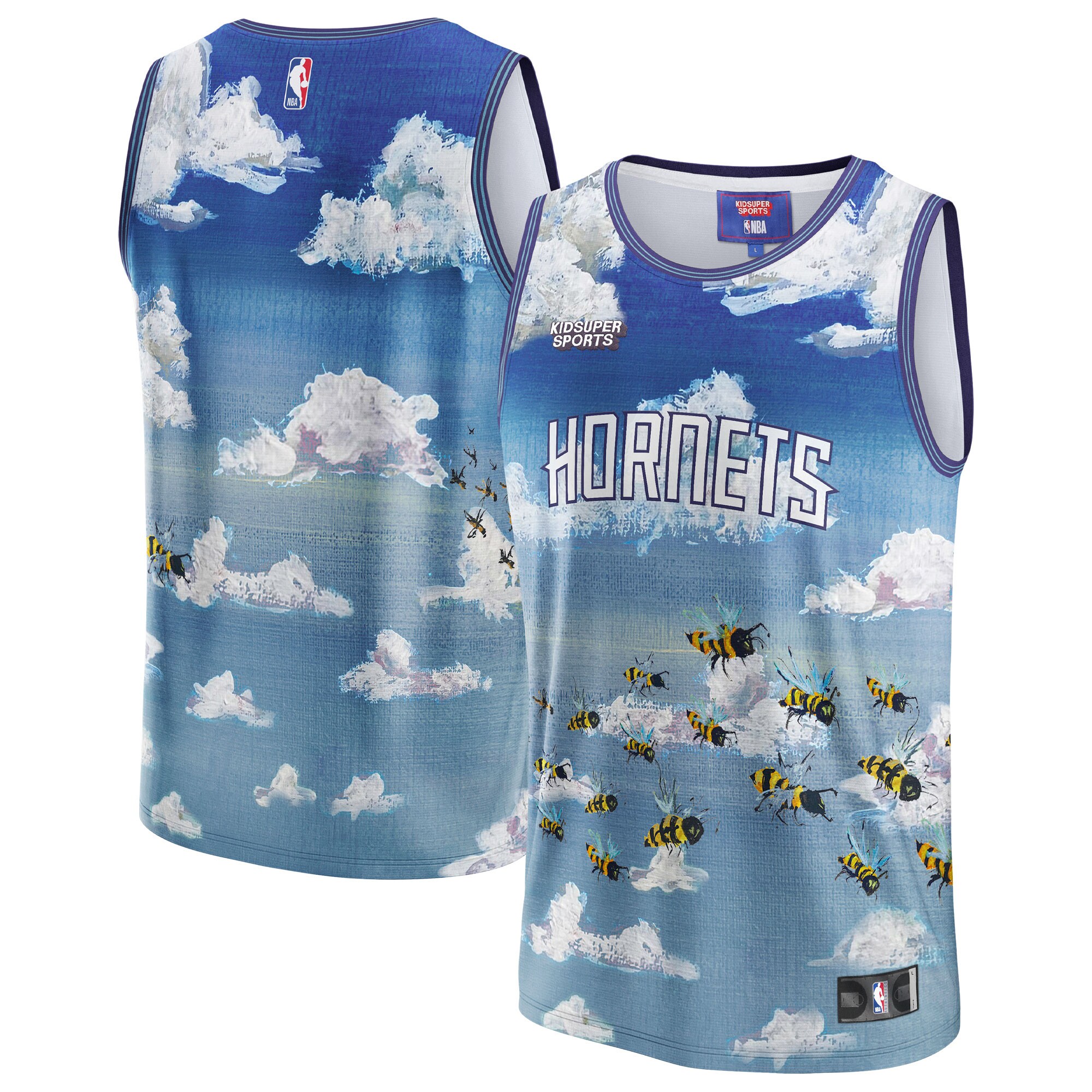 Charlotte Hornets NBA & KidSuper Studios by Fanatics Unisex Hometown Jersey - Blue