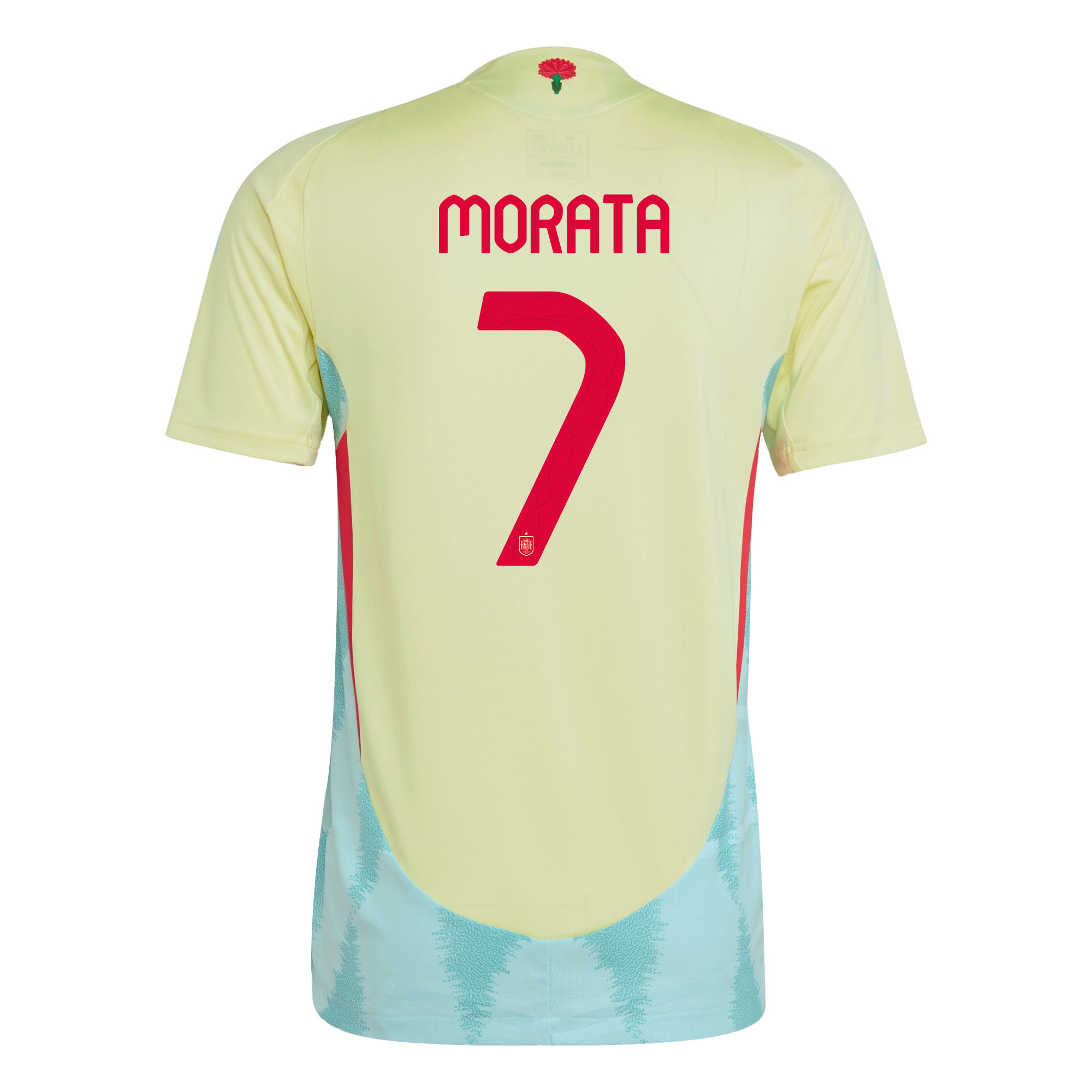 Álvaro Morata 7 Spain National Team 2024 Away Men Jersey - Yellow