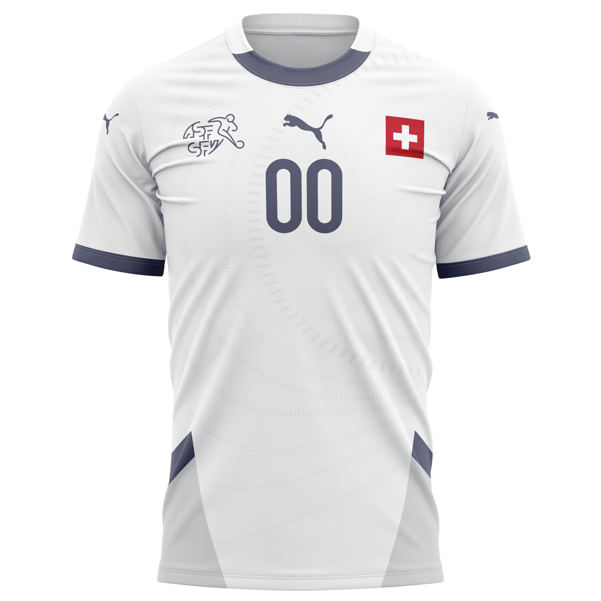 Switzerland National Team 2024 Away Kits Custom AOP T-shirt - White