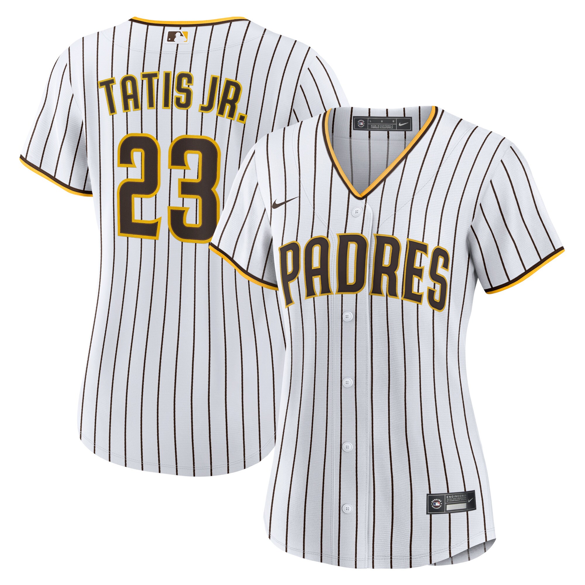 Fernando Tat\u00c3\u00ads Jr. San Diego Padres  Women's Home Replica Player Jersey - White\/Brown