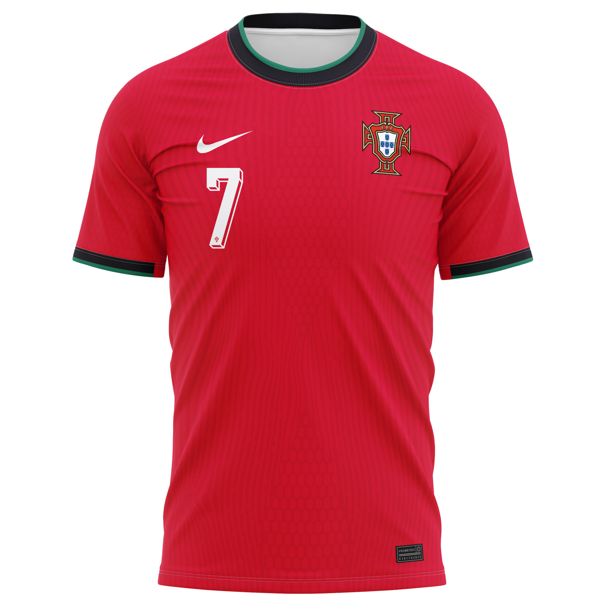 Cristiano Ronaldo 7 Portugal National Team 2024/25 Home Kits AOP T-shirt - Red