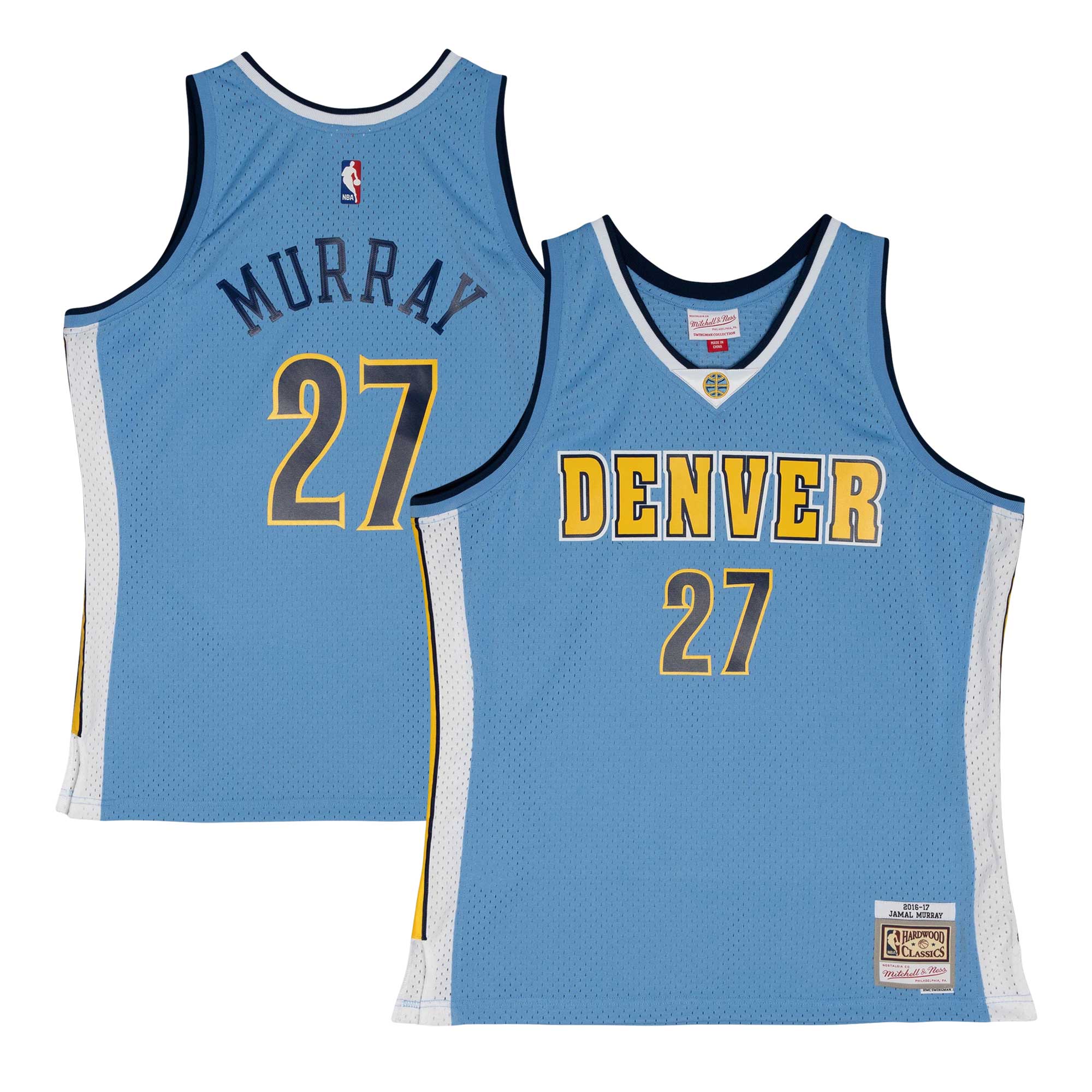 Jamal Murray Denver Nuggets Mitchell & Ness 2016\/17 Throwback Swingman Jersey - Powder Blue