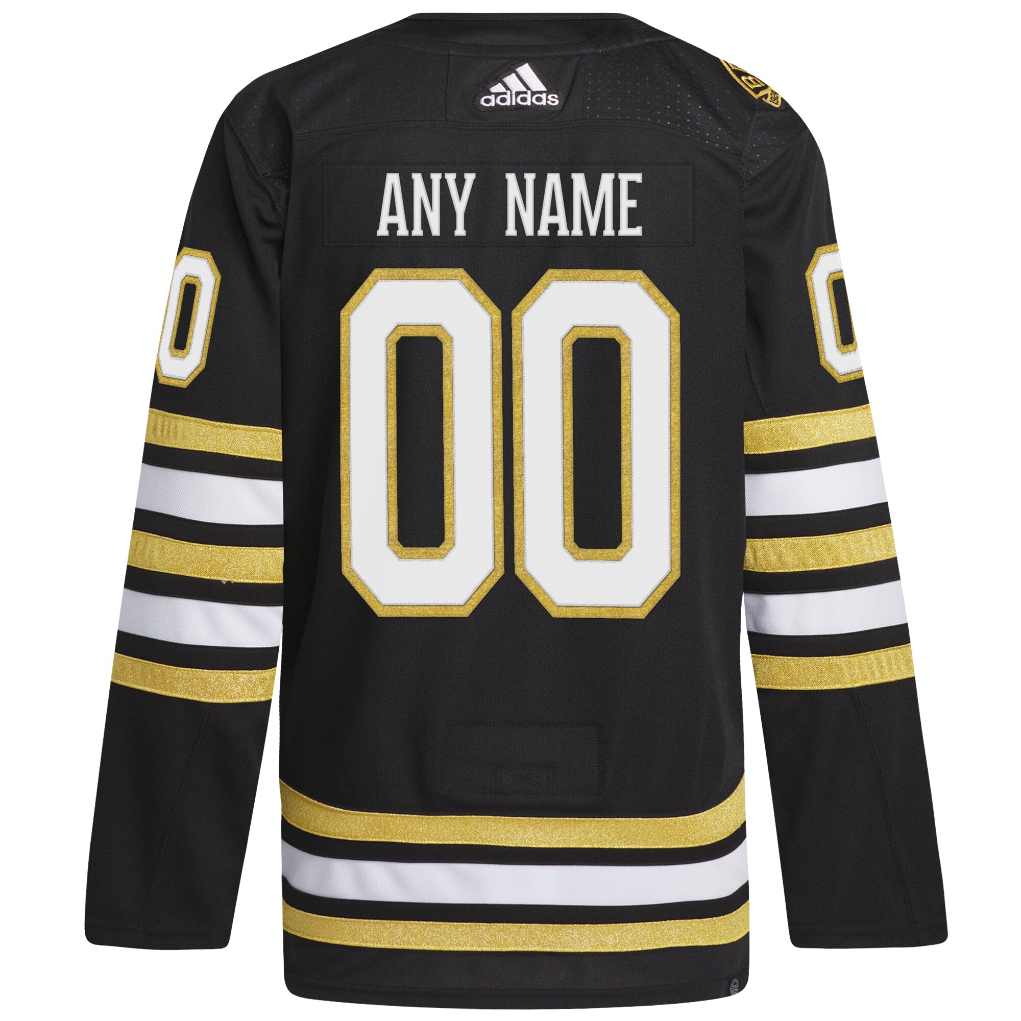 Boston Bruins adidas   100th Anniversary Primegreen Authentic Custom Jersey - Black