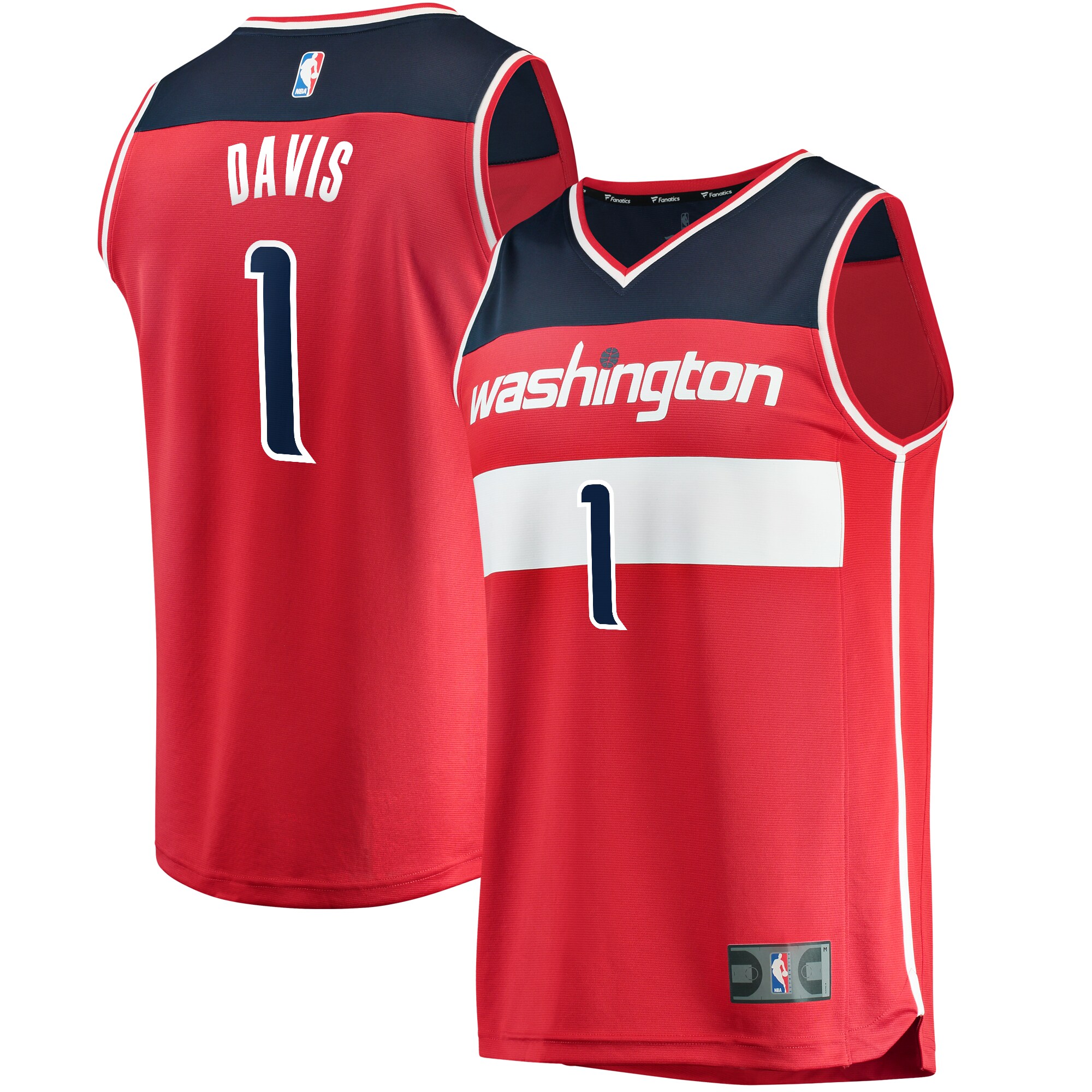 Johnny Davis Washington Wizards Fanatics Fast Break Replica Player Jersey Icon - Edition - Red