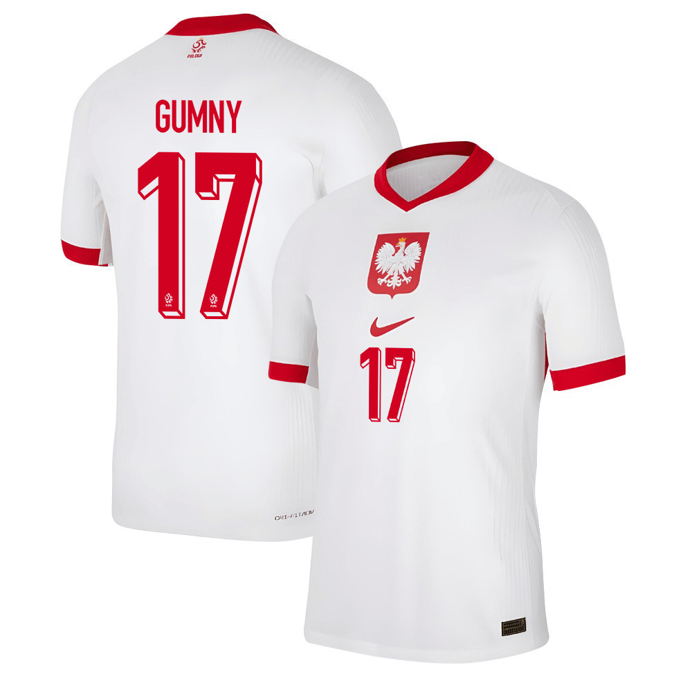 Robert Gumny 17 Poland National Team 2024/25 Home Men Jersey - White