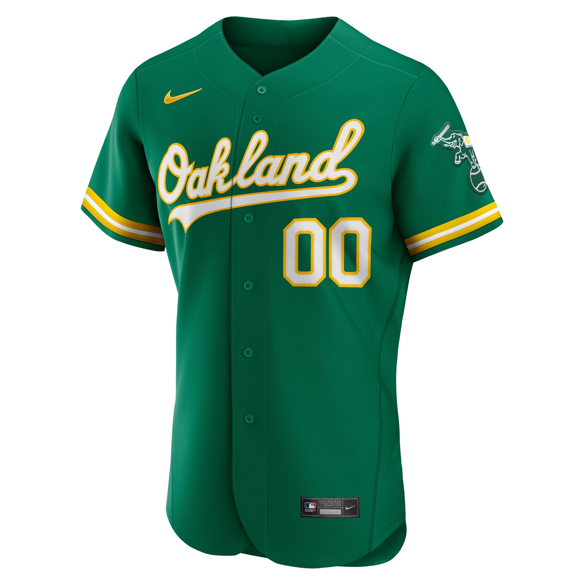 Oakland Athletics  Alternate Authentic Custom Jersey - Kelly Green