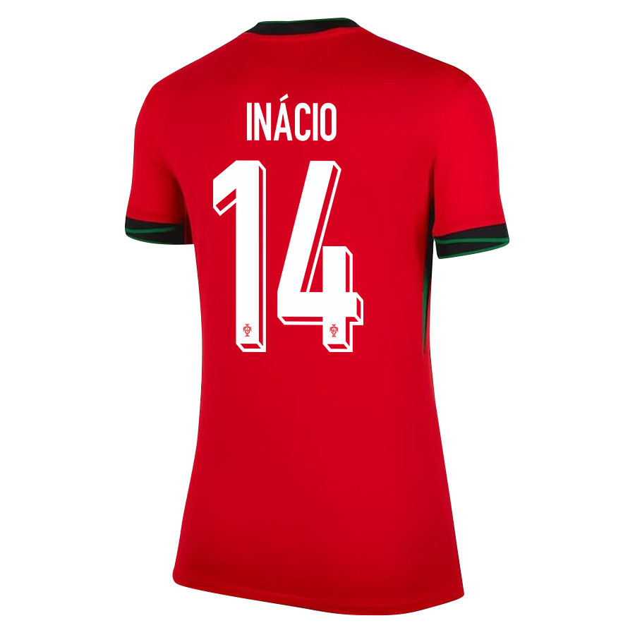 Gonçalo Inácio 14 Portugal National Team 2024/25 Home WOMEN Jersey - Red