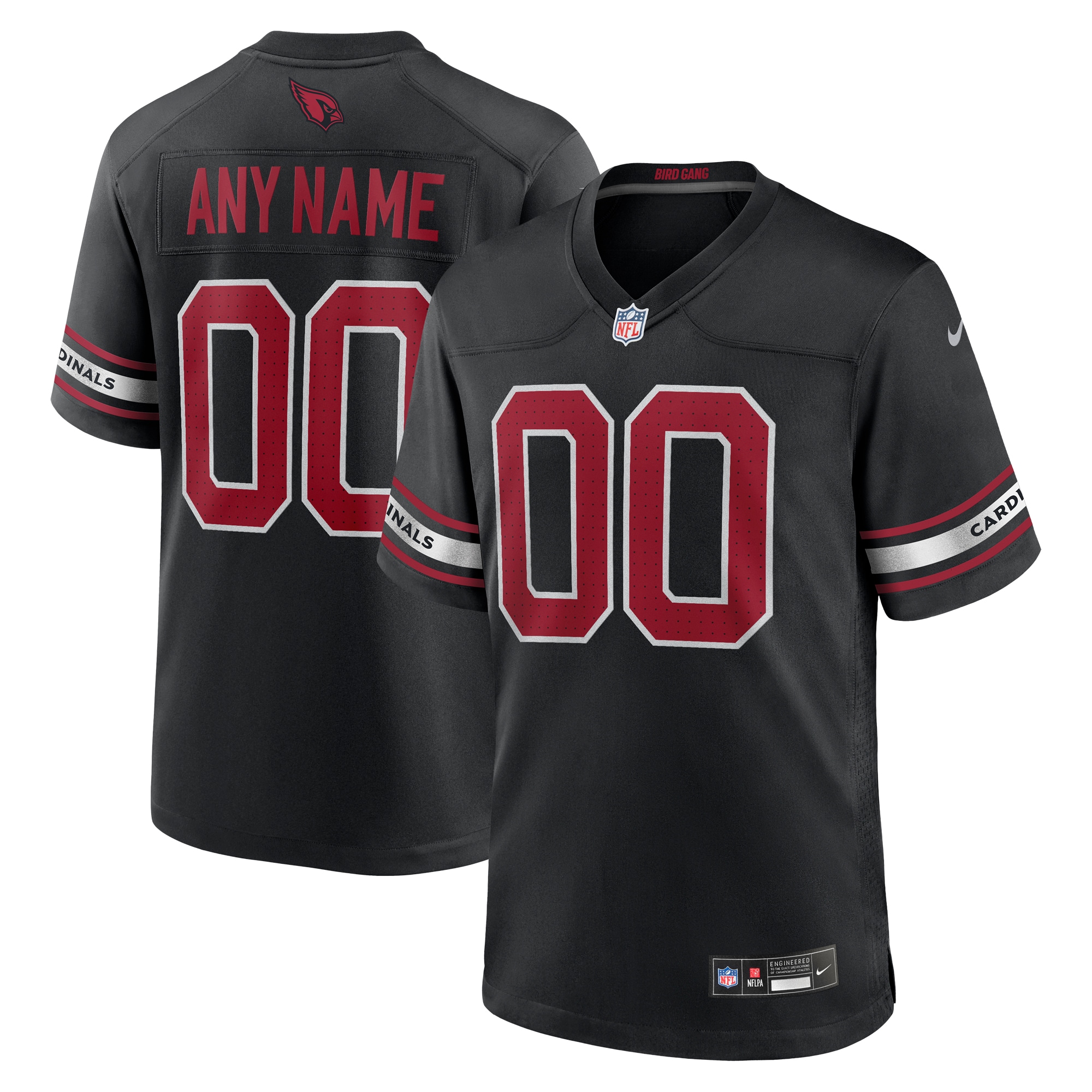 Arizona Cardinals  Alternate Custom Game Jersey - Black