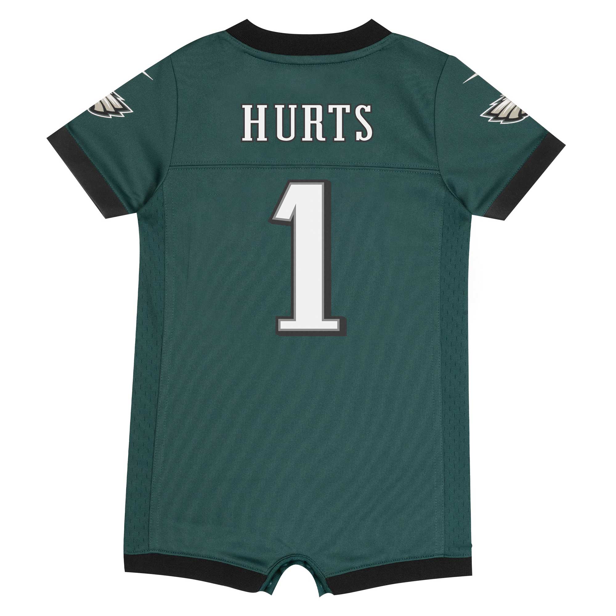Jalen Hurts Philadelphia Eagles  Newborn & Infant Game Romper Jersey - Midnight Green