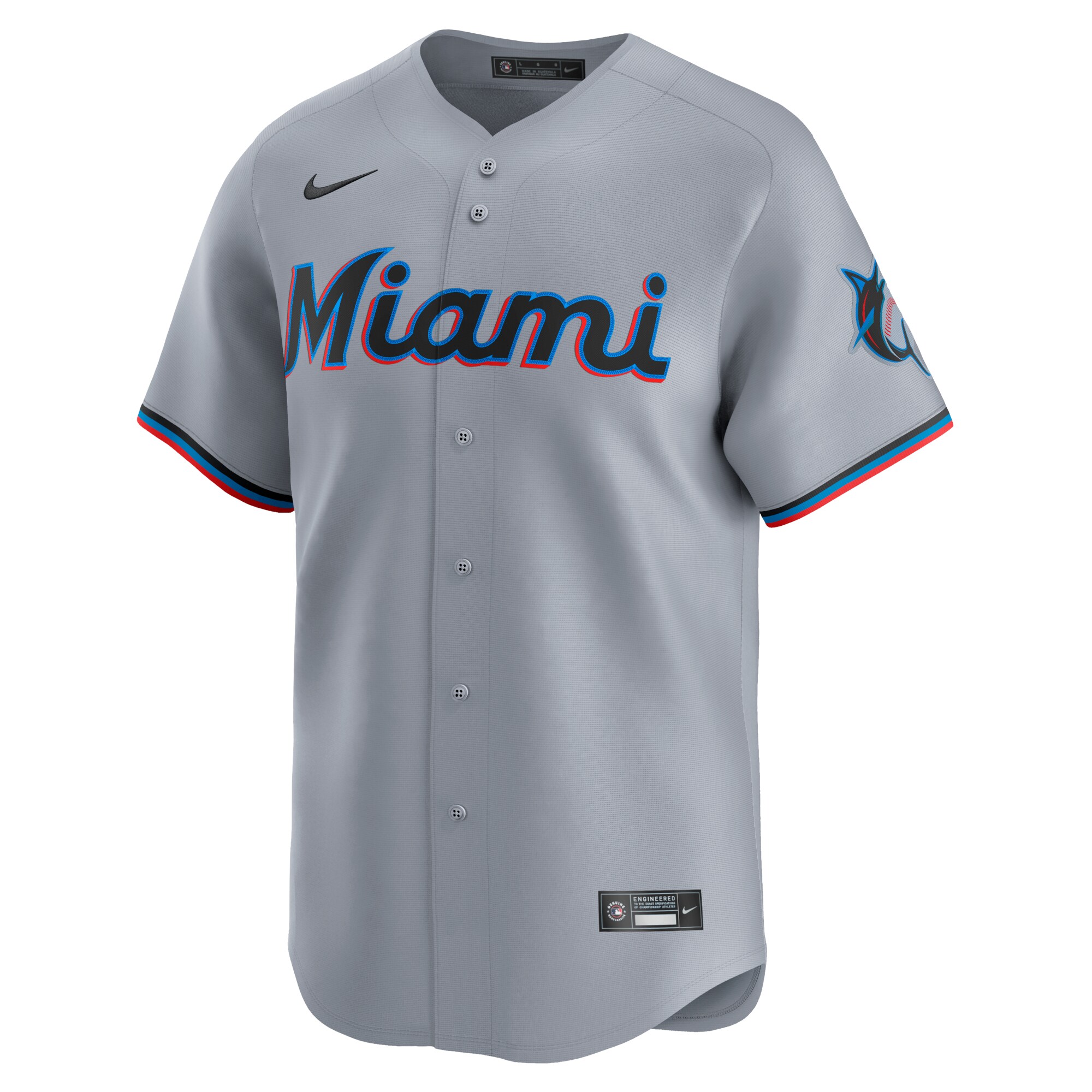 Miami Marlins  Road Limited Jersey\u00c2\u00a0\u00e2\u20ac\u201c Gray