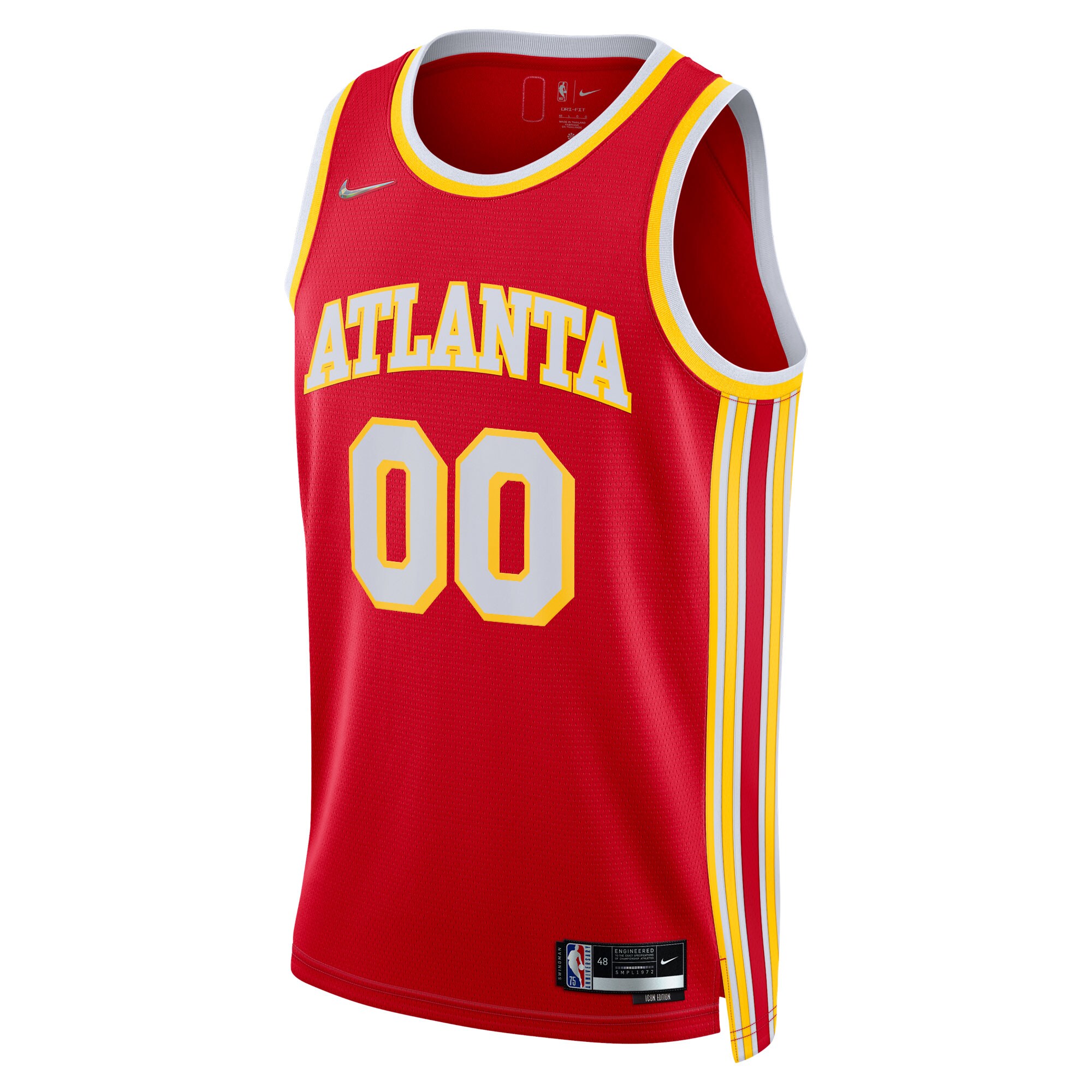 Atlanta Hawks  2021\/22 Diamond Swingman Custom Jersey - Icon Edition - Red