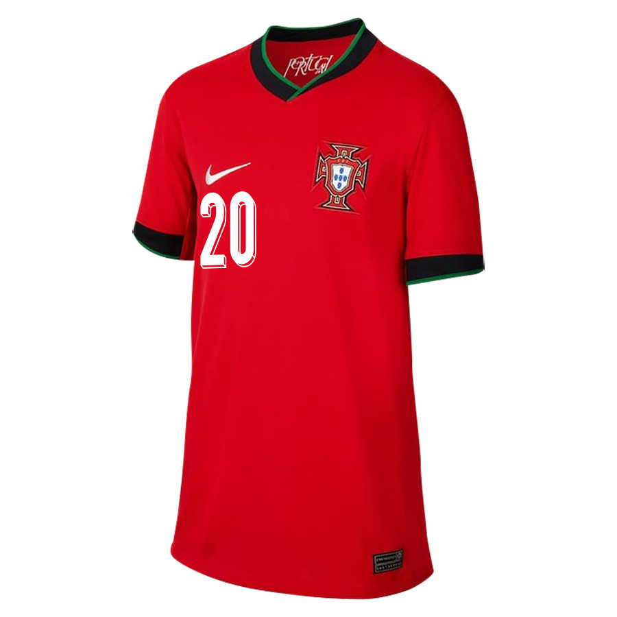 João Cancelo 20 Portugal National Team 2024/25 Home YOUTH Jersey - Red