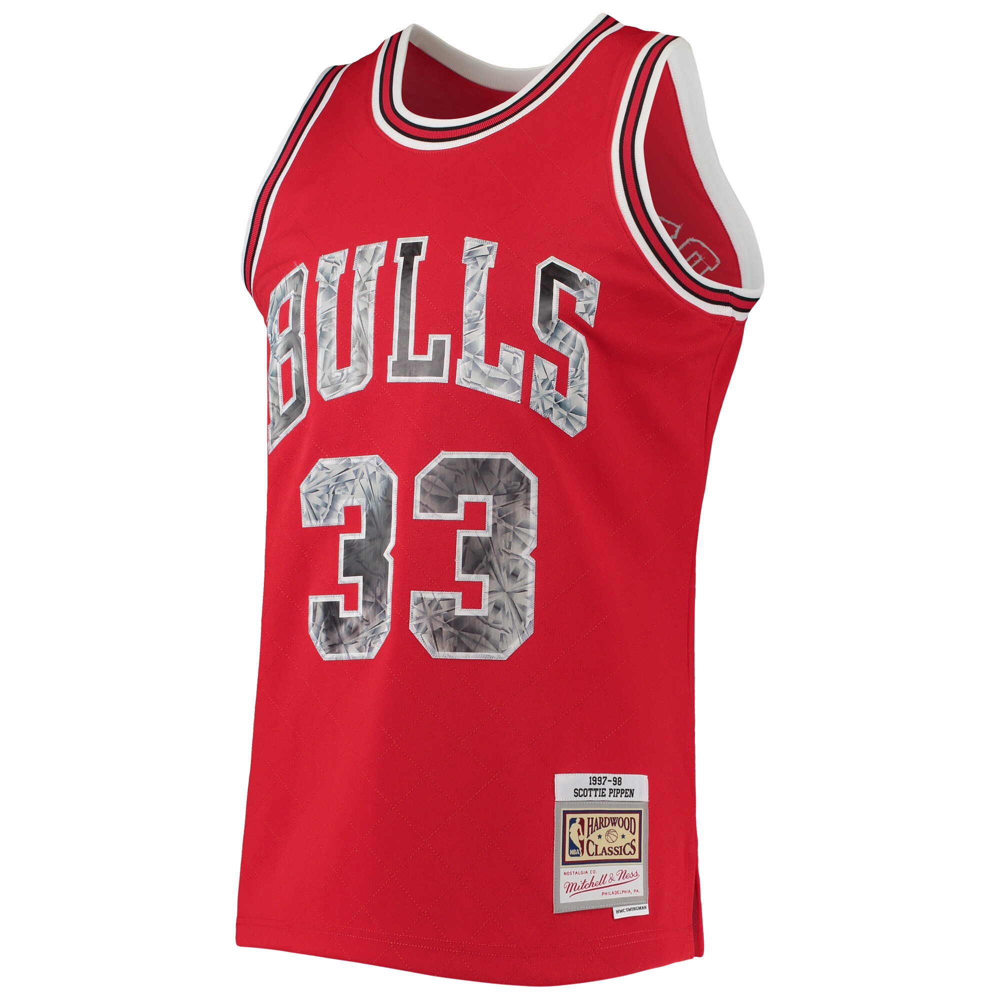 Scottie Pippen Chicago Bulls Mitchell & Ness 1997\/98 Hardwood Classics NBA 75th Anniversary Diamond Swingman Jersey - Red