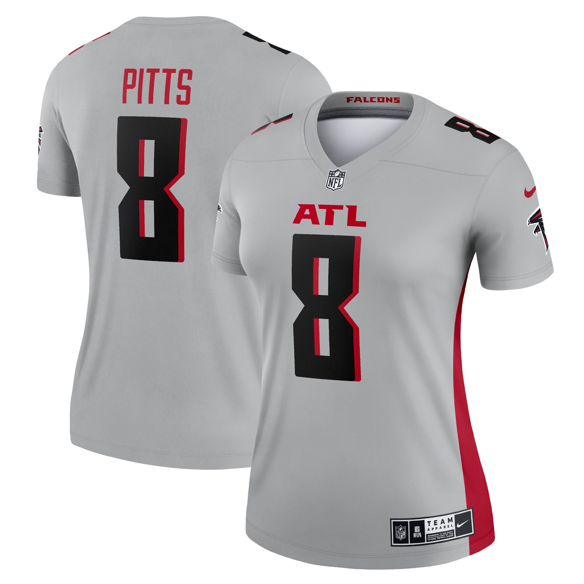 Kyle Pitts Atlanta Falcons  Women's Inverted Legend Jersey - Gray