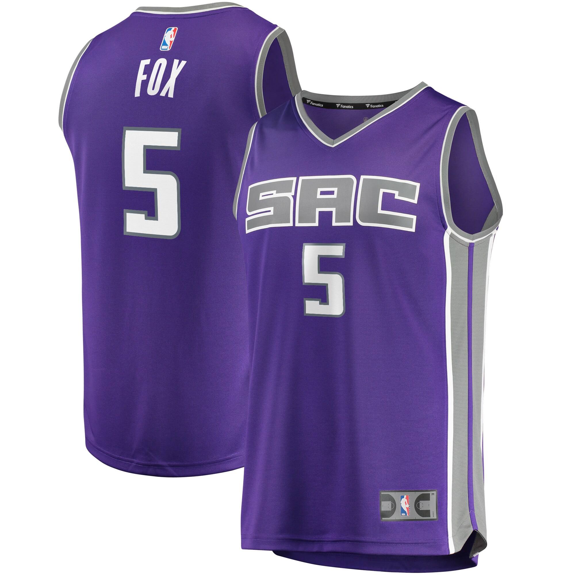 De'Aaron Fox Sacramento Kings Fanatics Fast Break Player Replica Jersey - Icon Edition - Purple