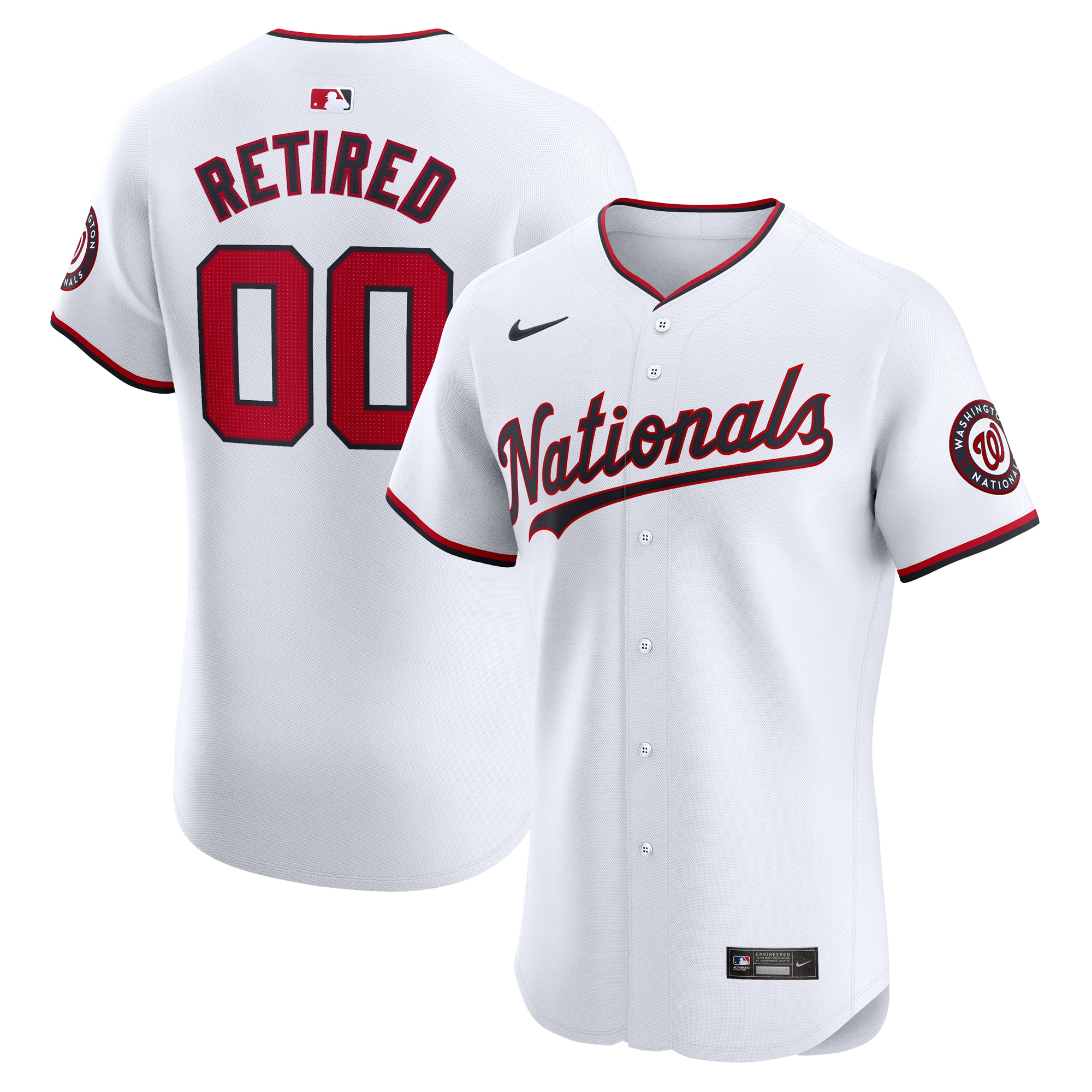 Washington Nationals  Home Elite Pick-A-Player Retired Roster Jersey - White