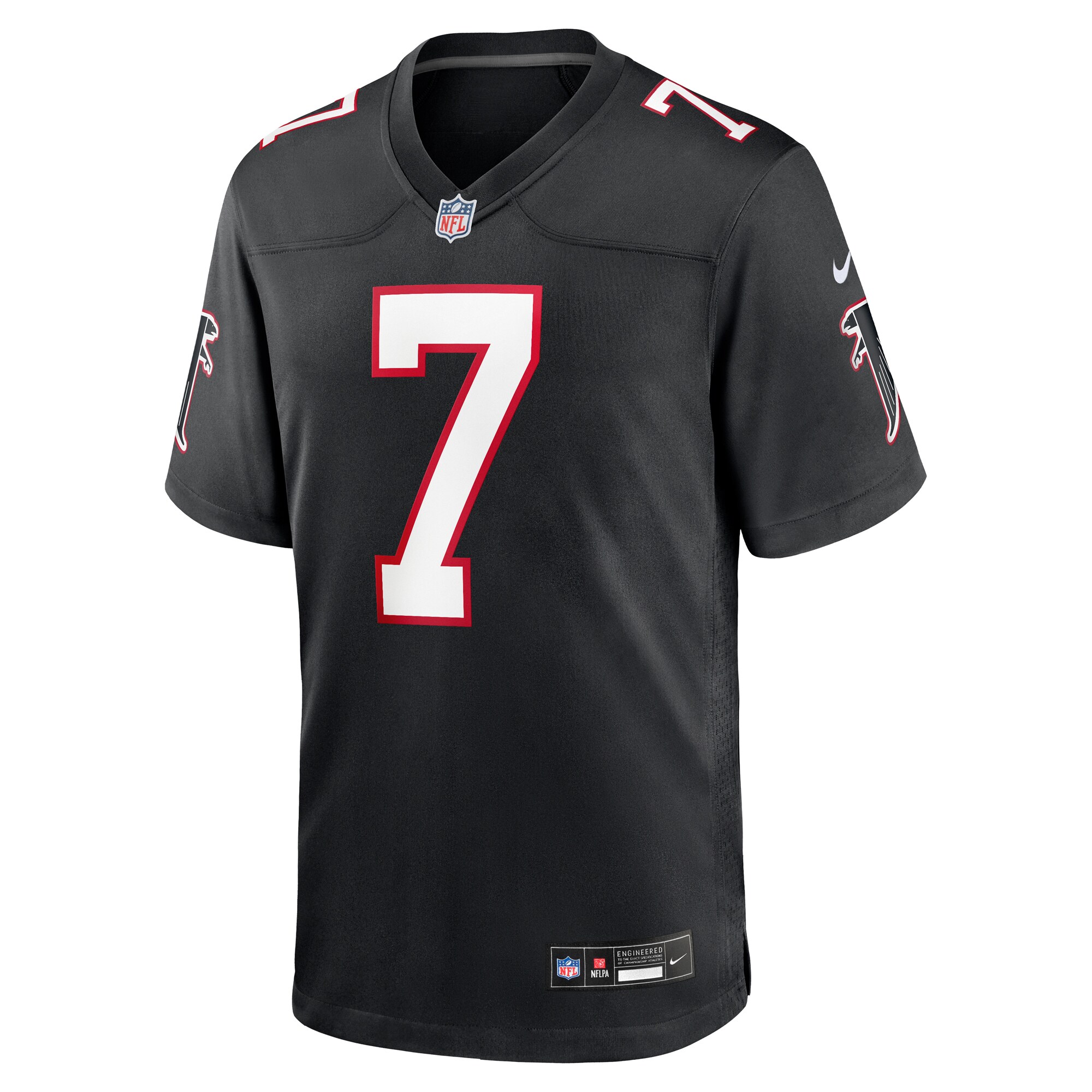 Bijan Robinson Atlanta Falcons  2023 NFL Draft First Round Pick Throwback Game Jersey - Black