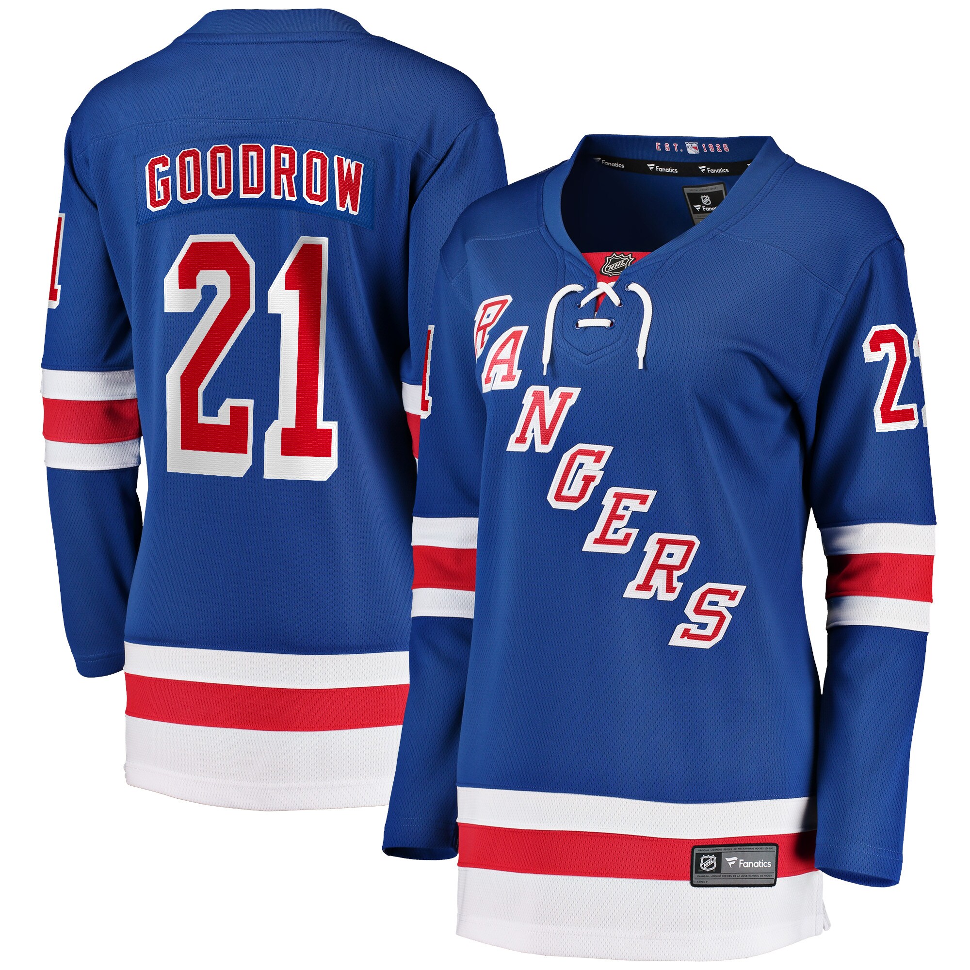 Barclay Goodrow New York Rangers Fanatics Women's Home Breakaway Player Jersey - Blue