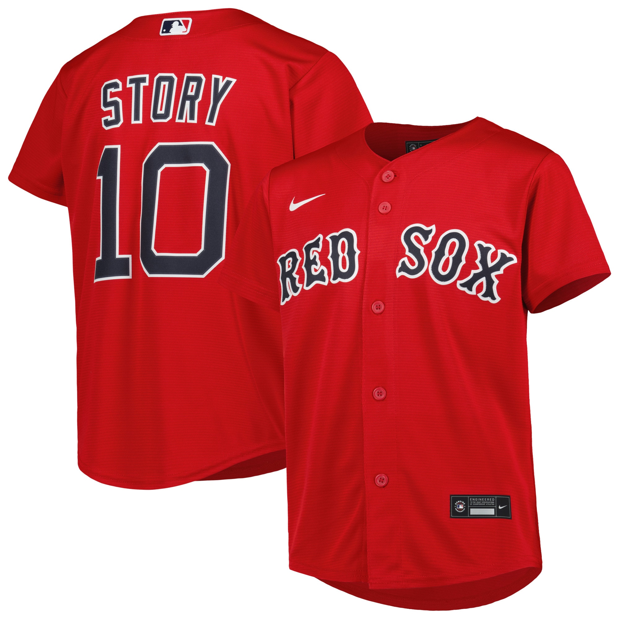 Trevor Story Boston Red Sox  Youth Alternate Replica Player Jersey - Red