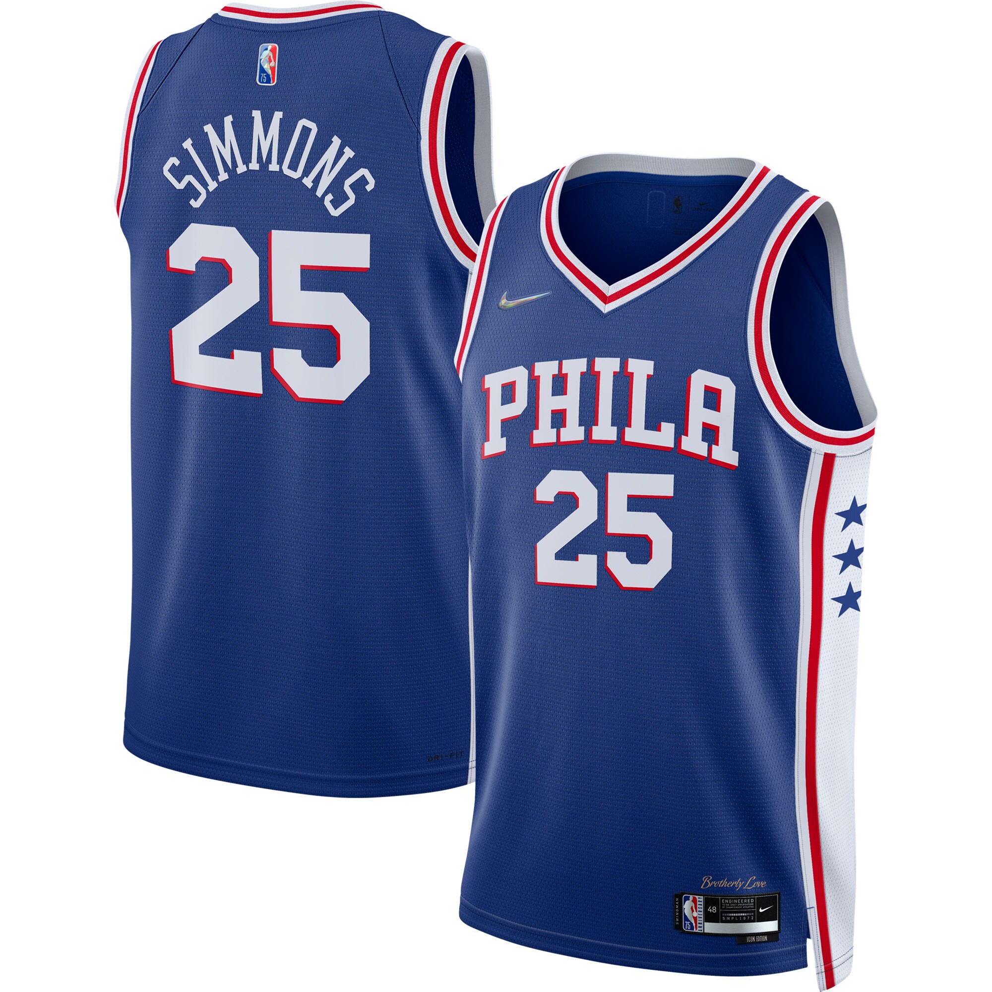 Ben Simmons Philadelphia 76ers  2021\/22 Diamond Swingman Jersey - Icon Edition - Royal