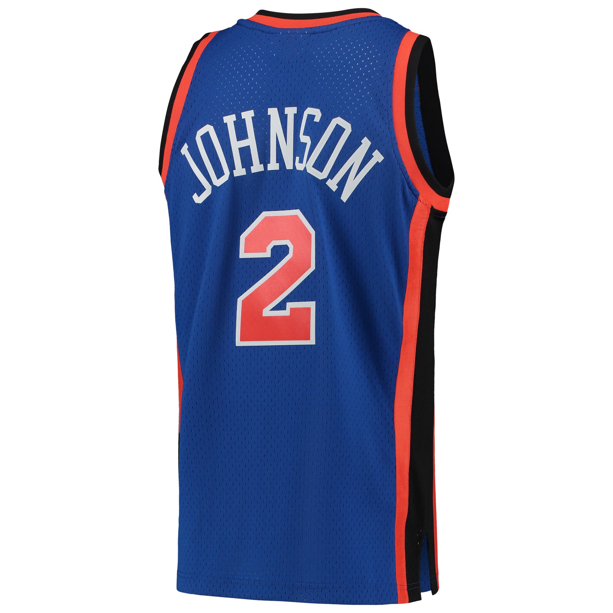 Larry Johnson New York Knicks Mitchell & Ness 1998\/99 Hardwood Classics Swingman Jersey - Blue